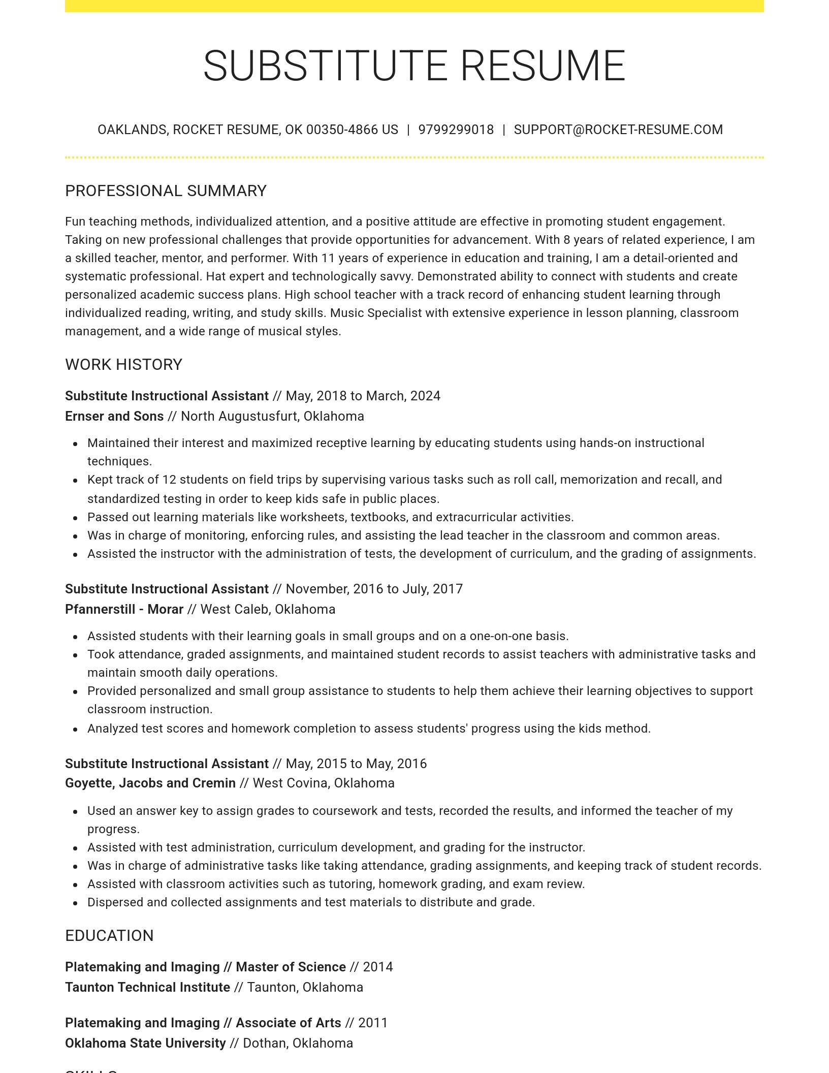 Grand resume template