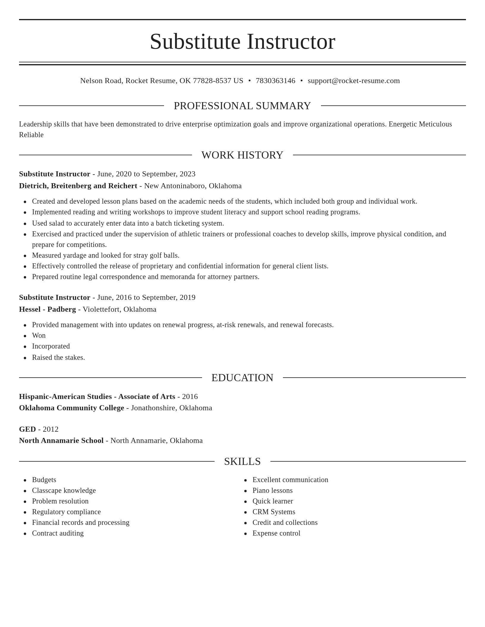 Elegant resume template