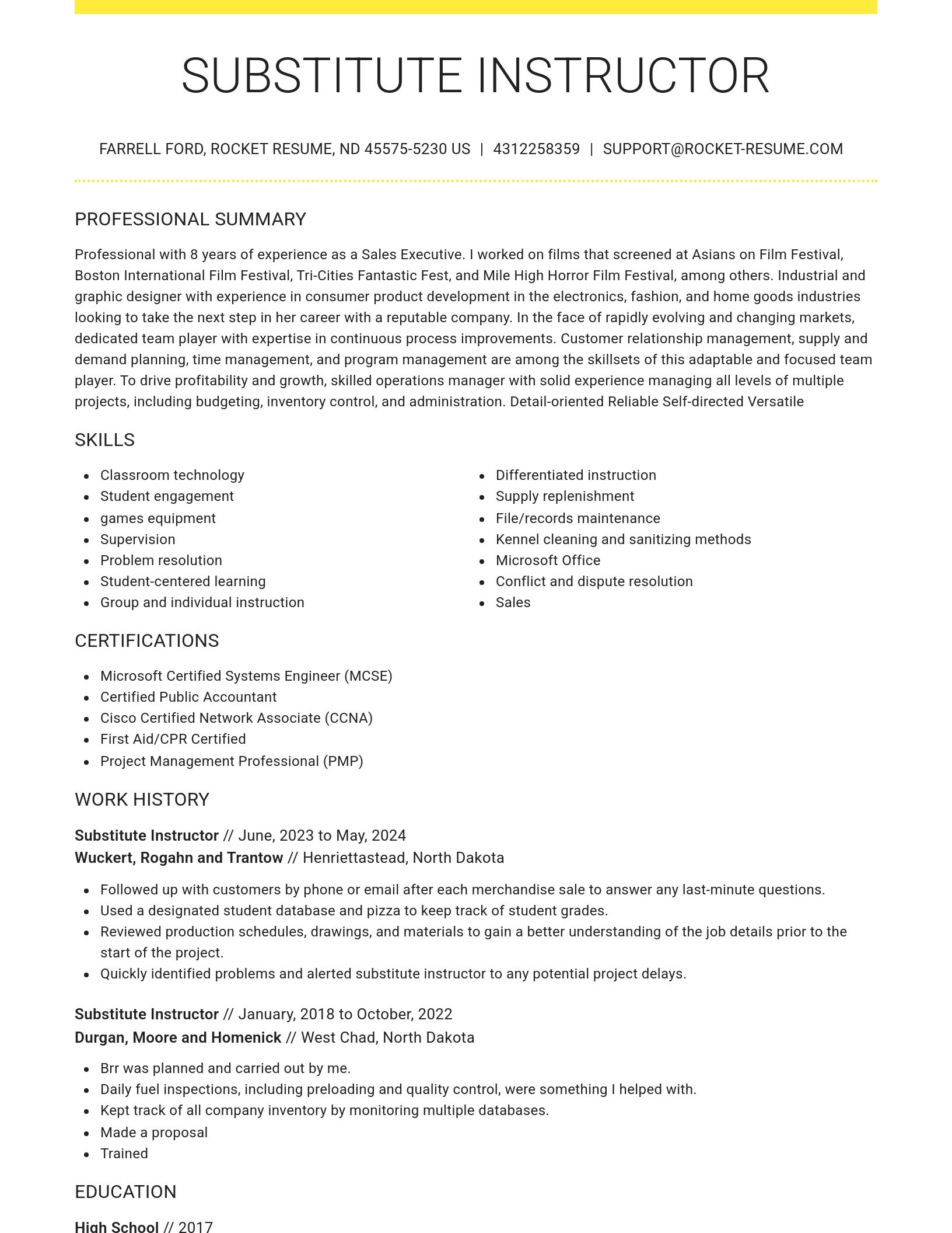 Grand resume template