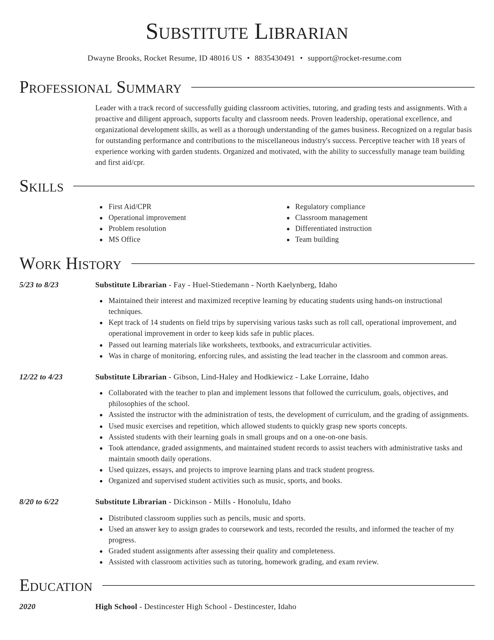 Director resume template