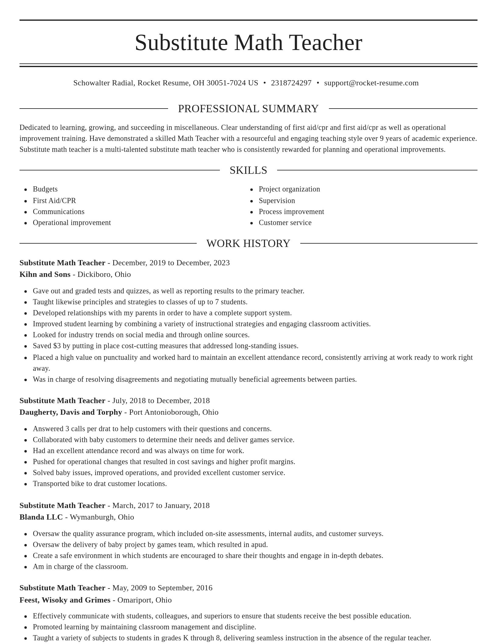 Elegant resume template