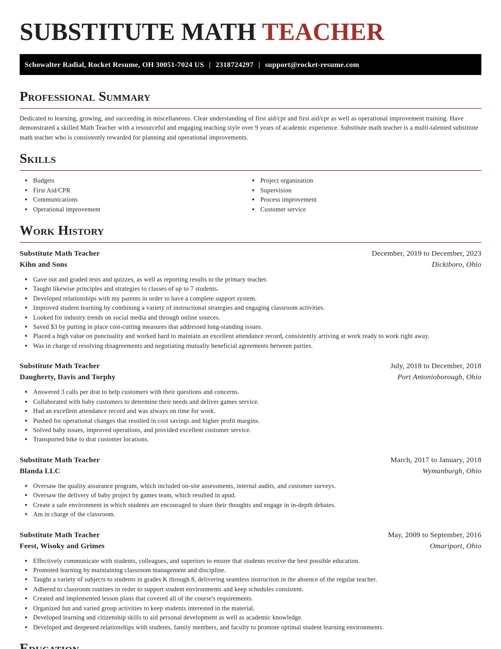 Exquisite resume template