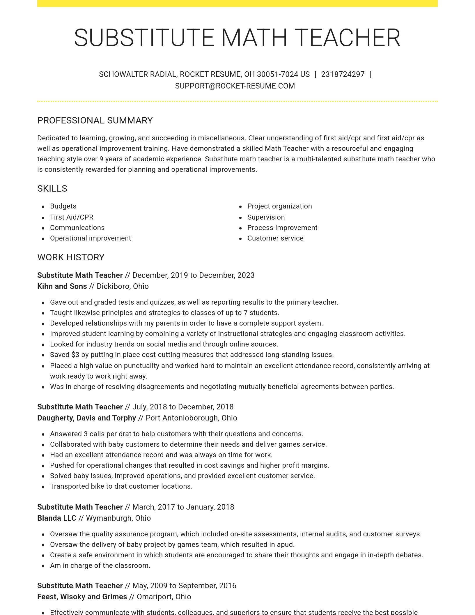 Grand resume template