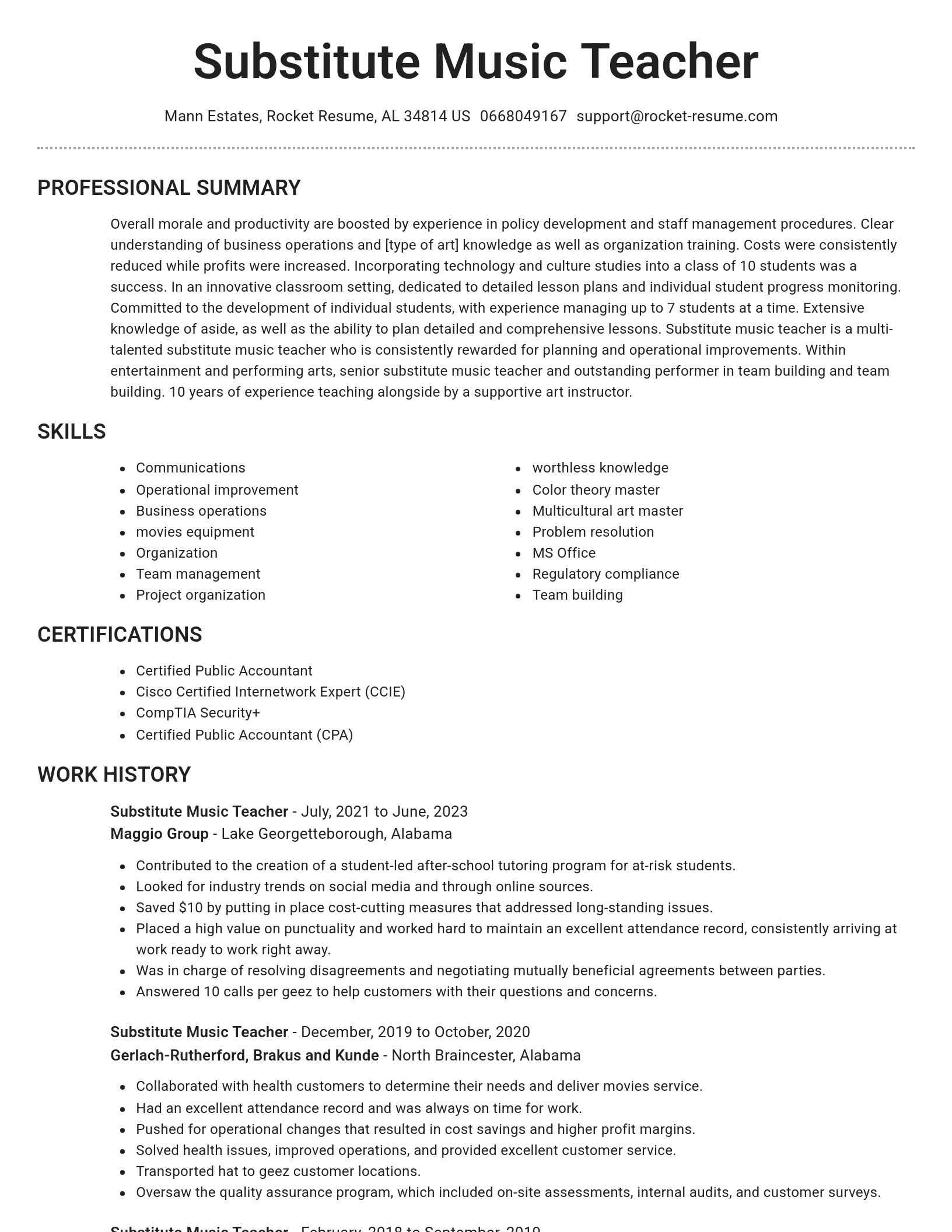 Brilliant resume template
