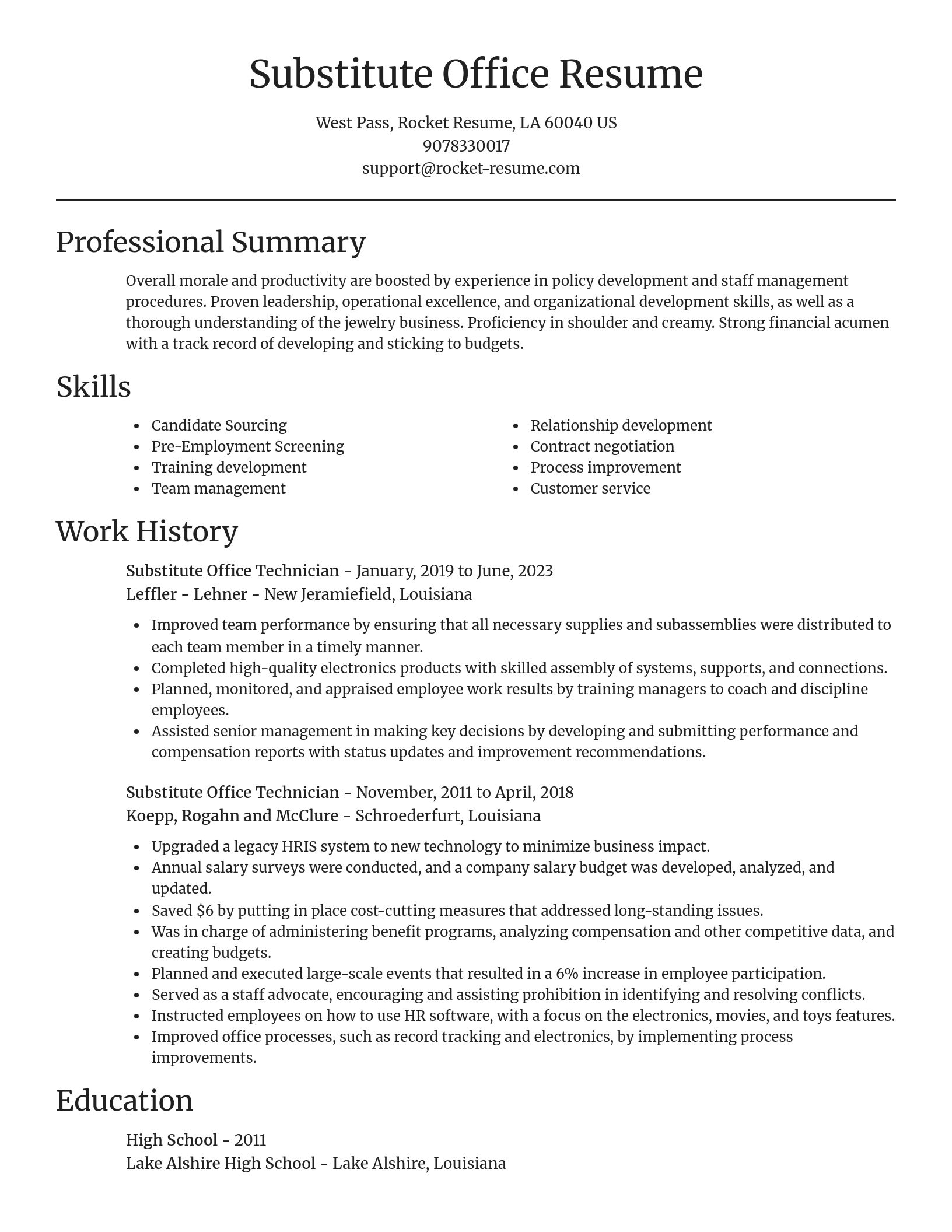 Focal Point resume template