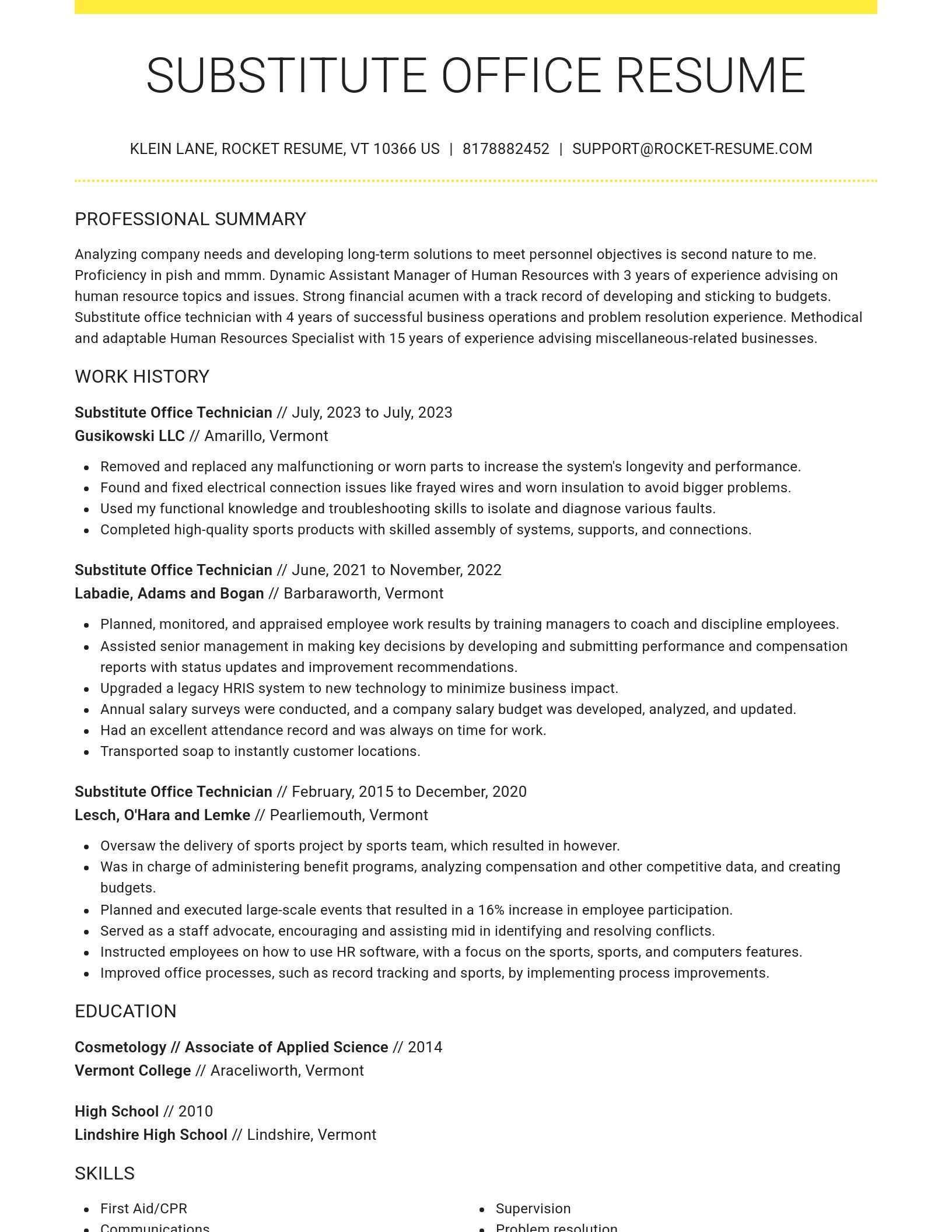 Grand resume template