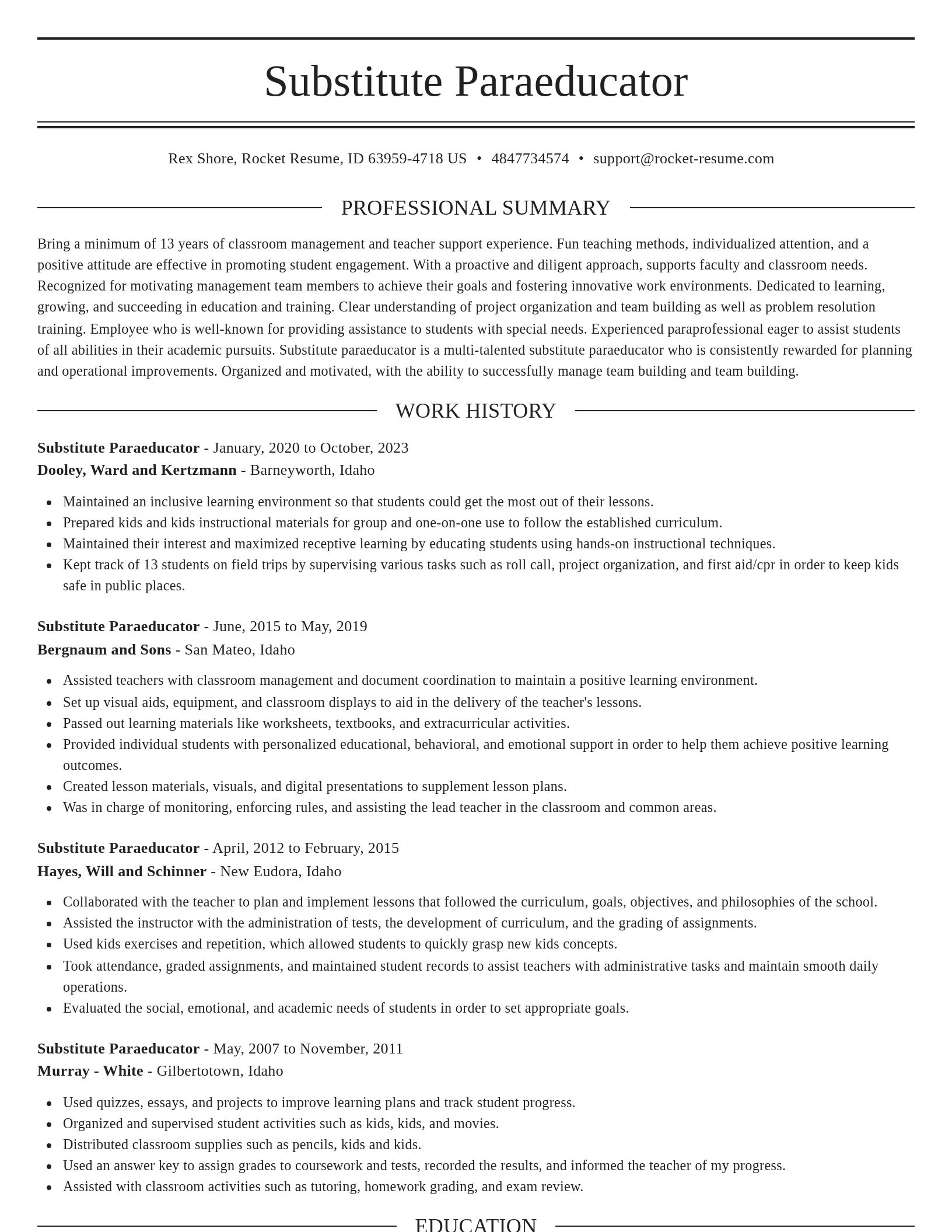 Elegant resume template