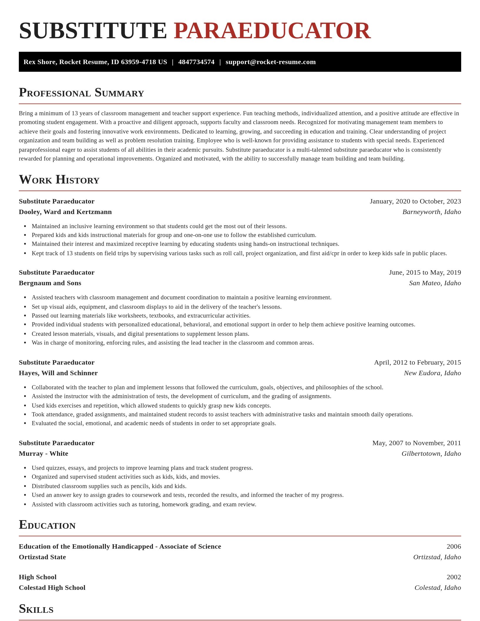 Exquisite resume template