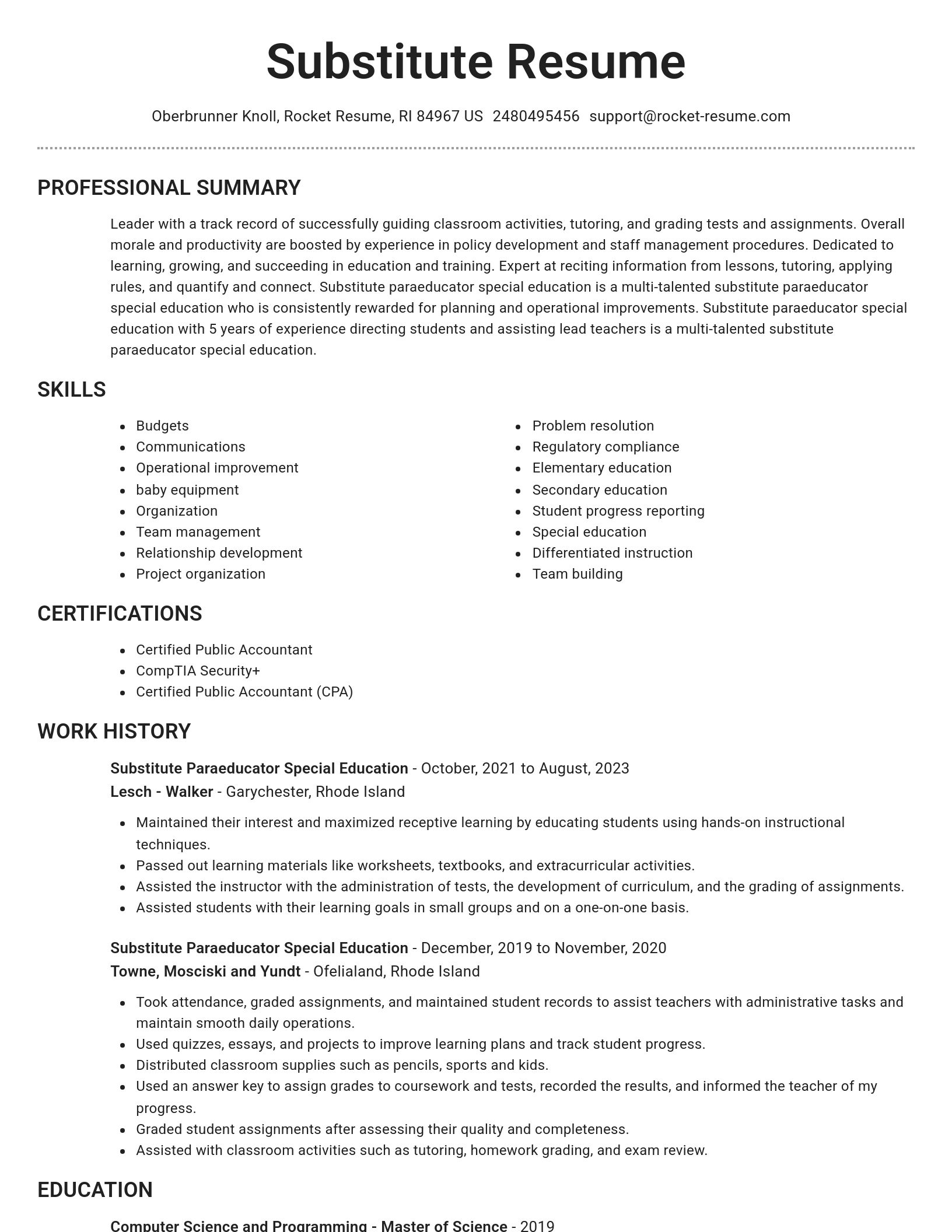 Brilliant resume template