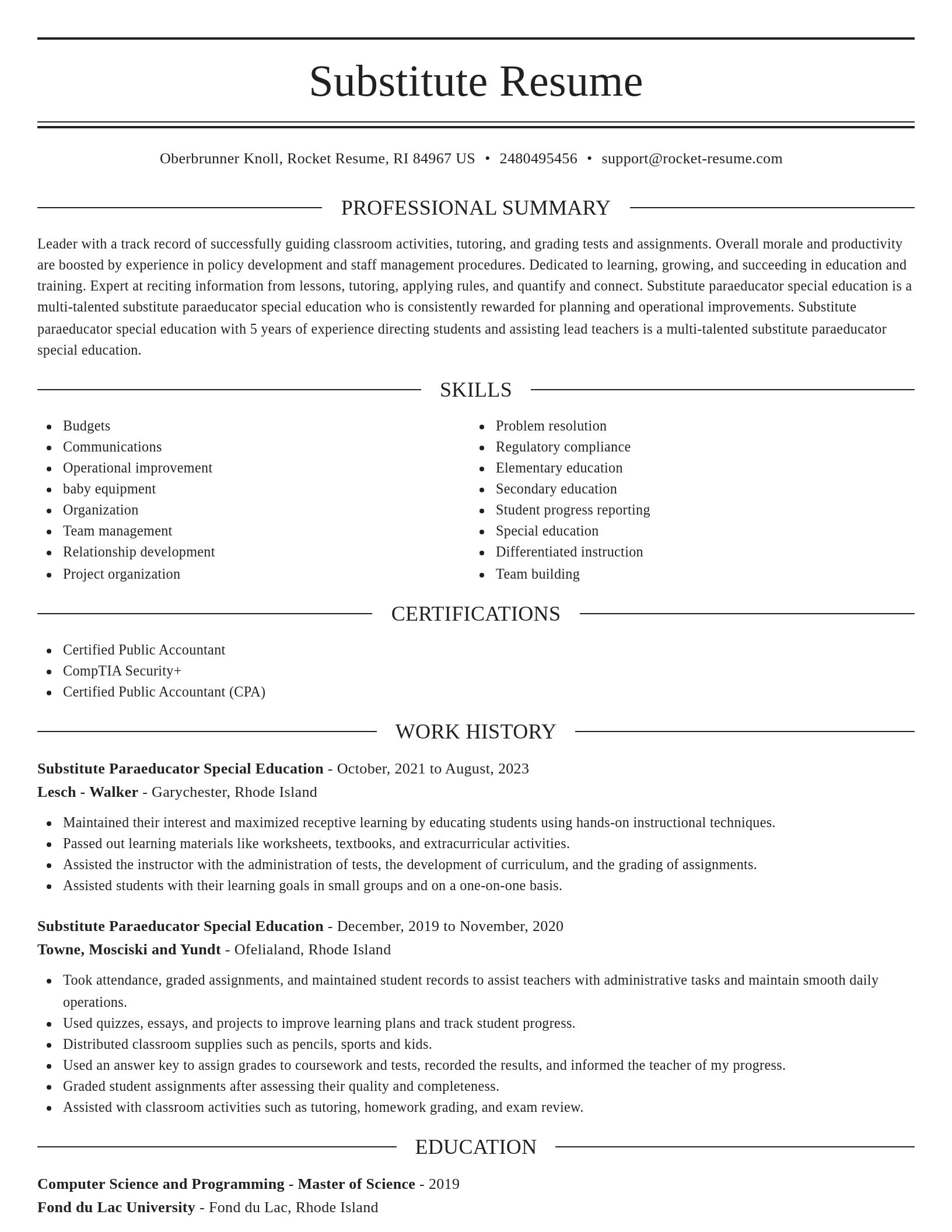 Elegant resume template