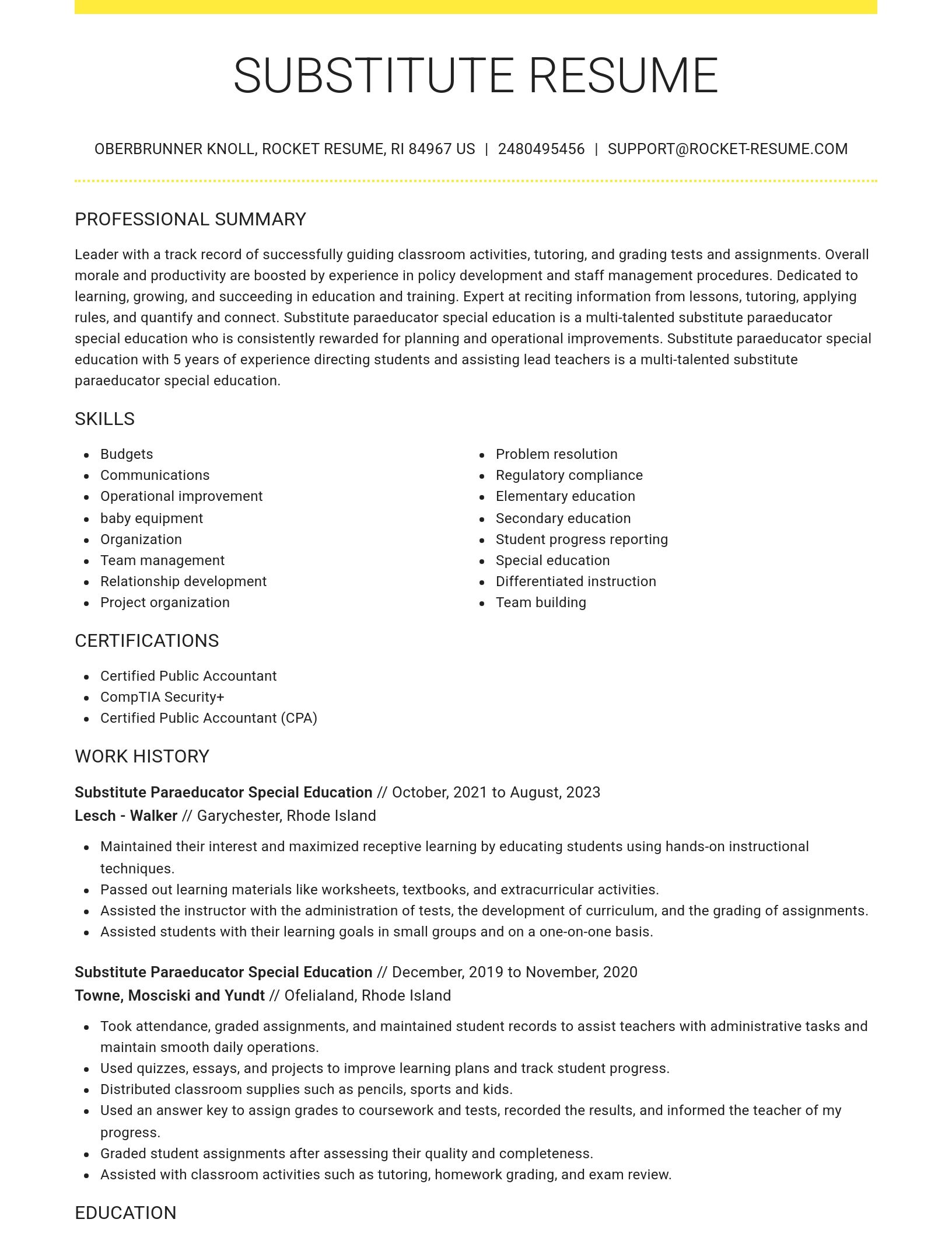 Grand resume template
