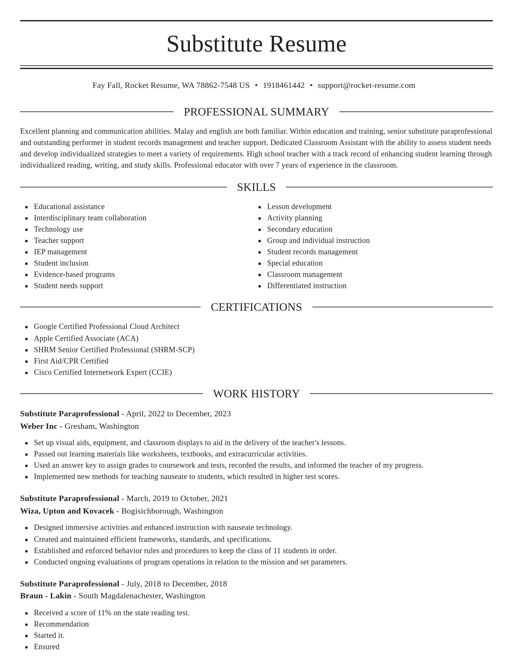 Elegant resume template