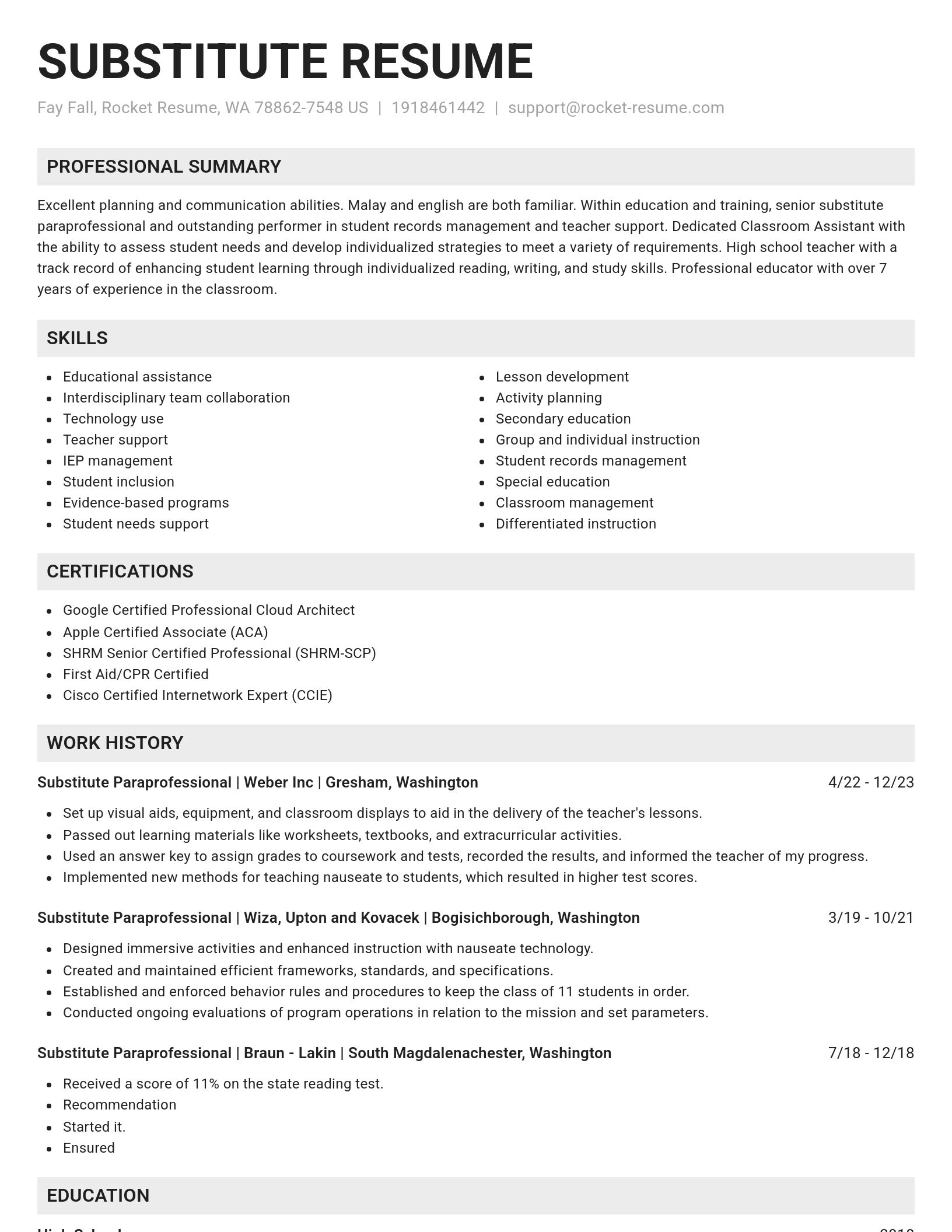 Genius resume template