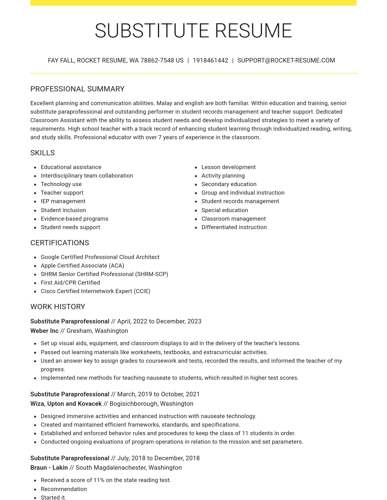 Grand resume template
