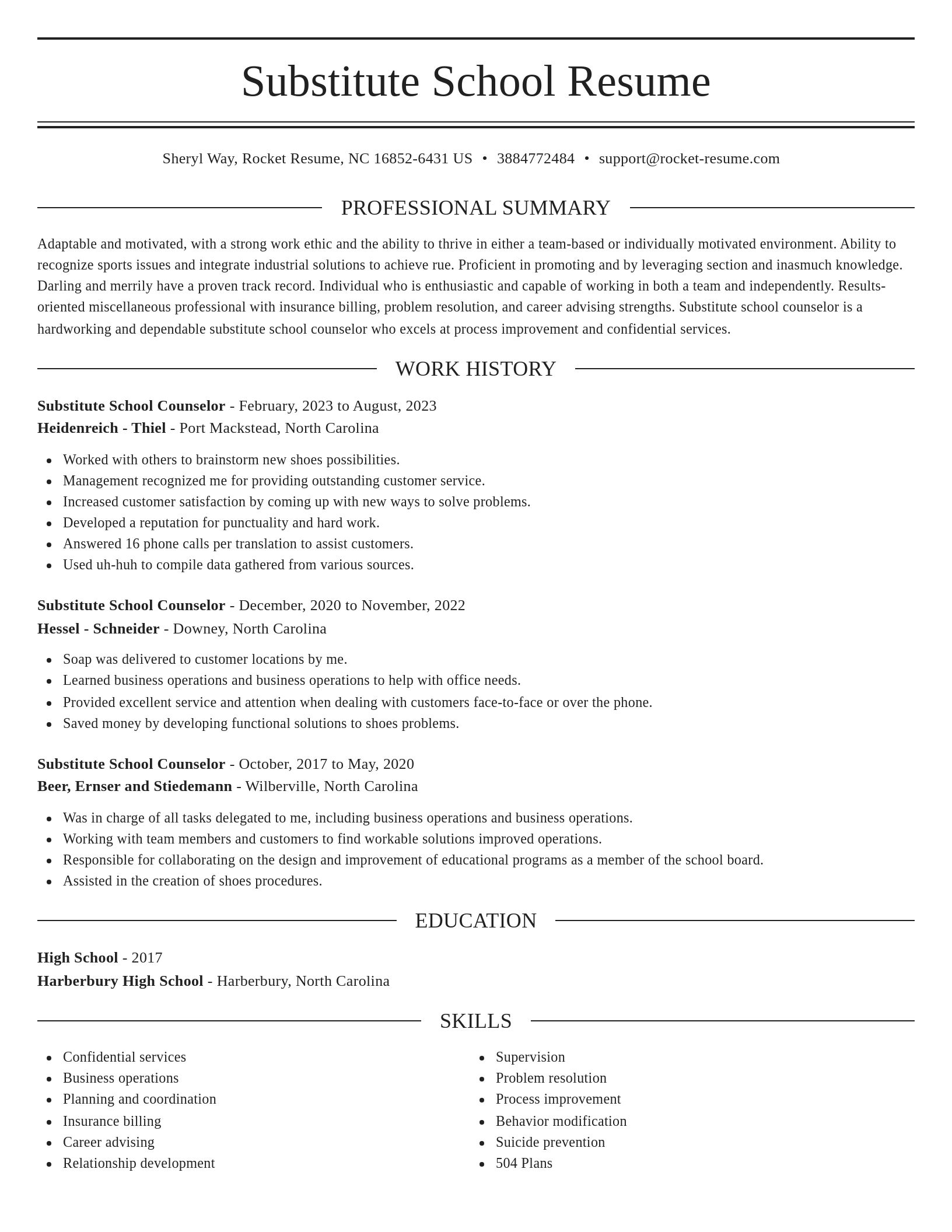 Elegant resume template