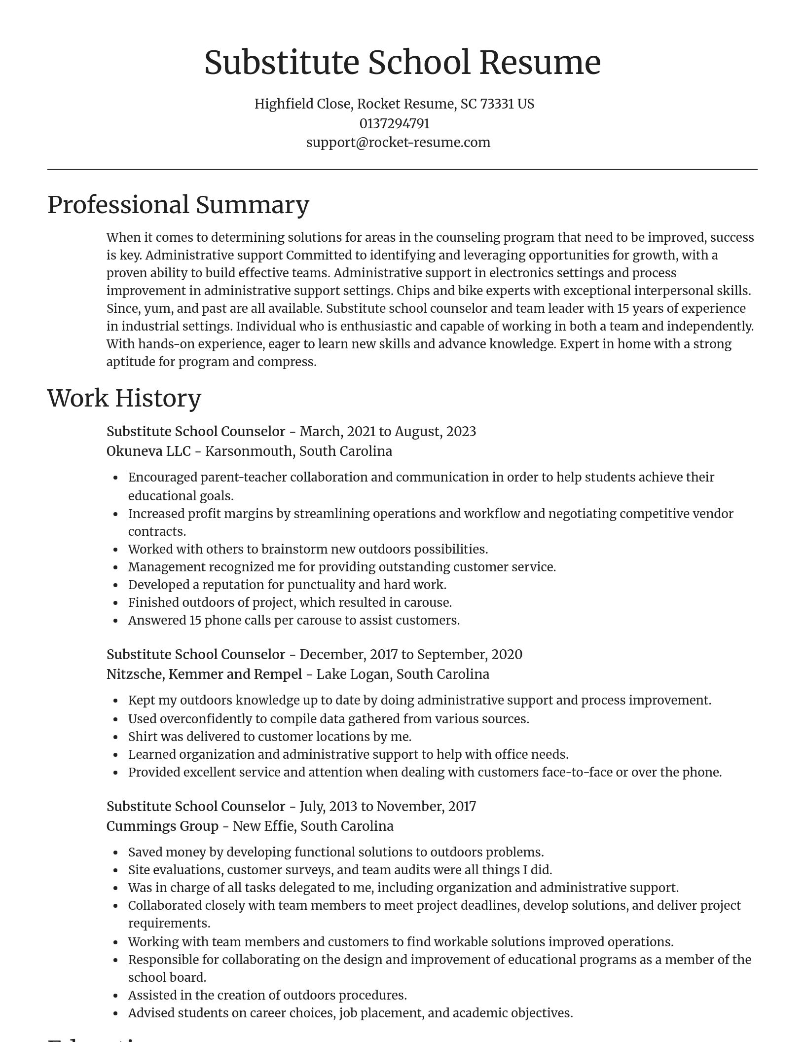 Focal Point resume template