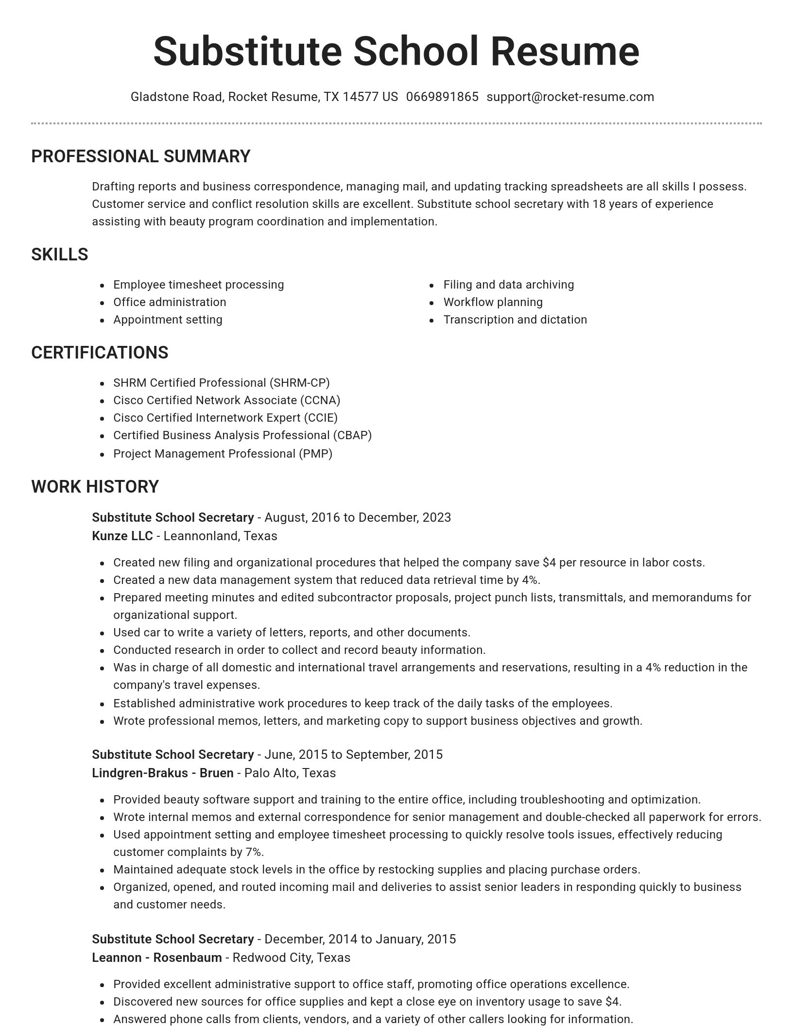 Brilliant resume template