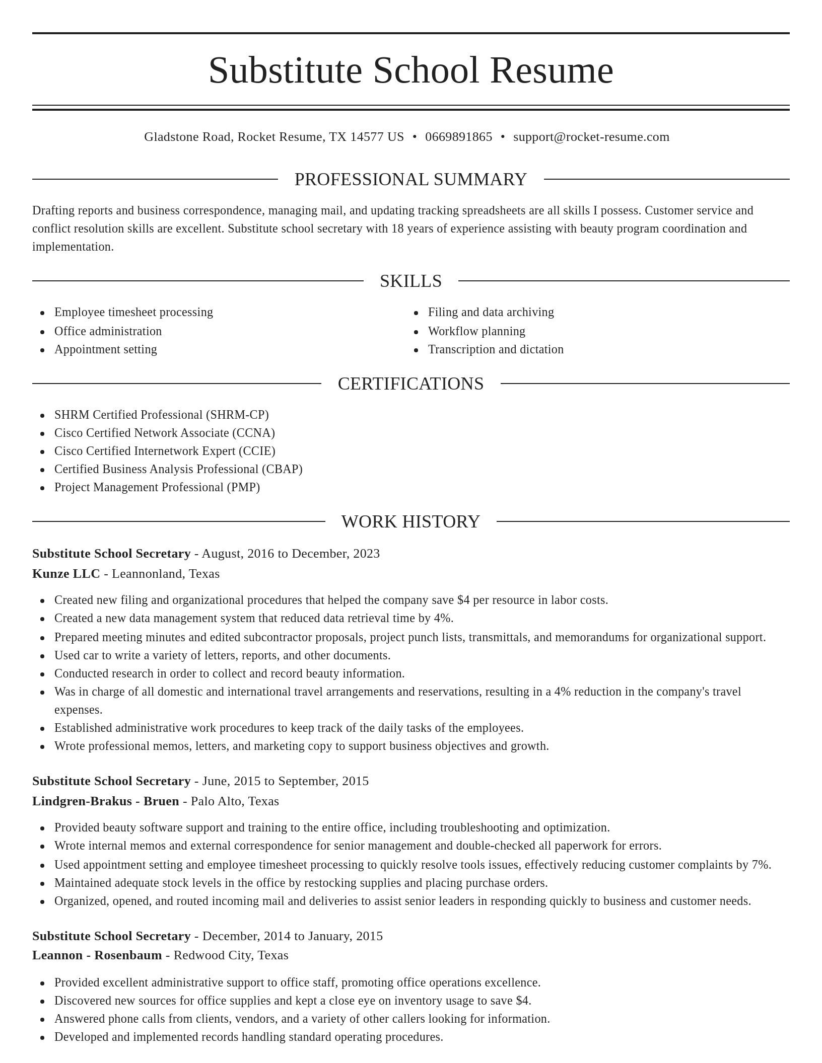 Elegant resume template