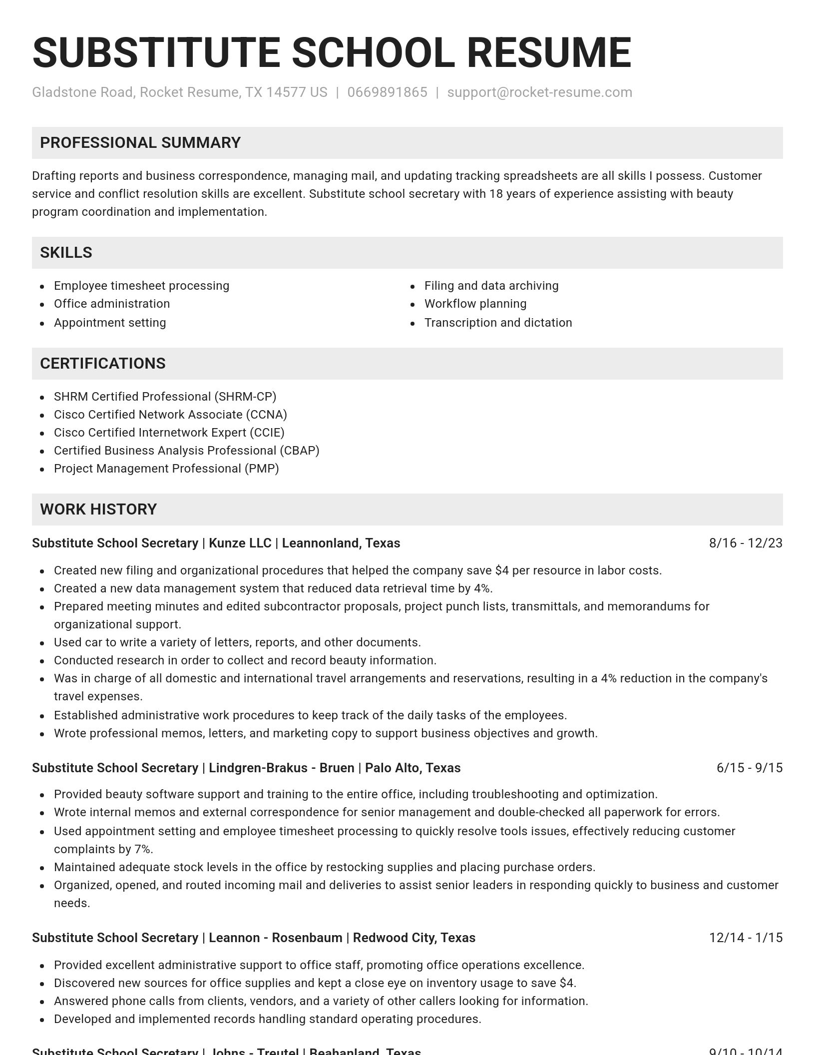 Genius resume template