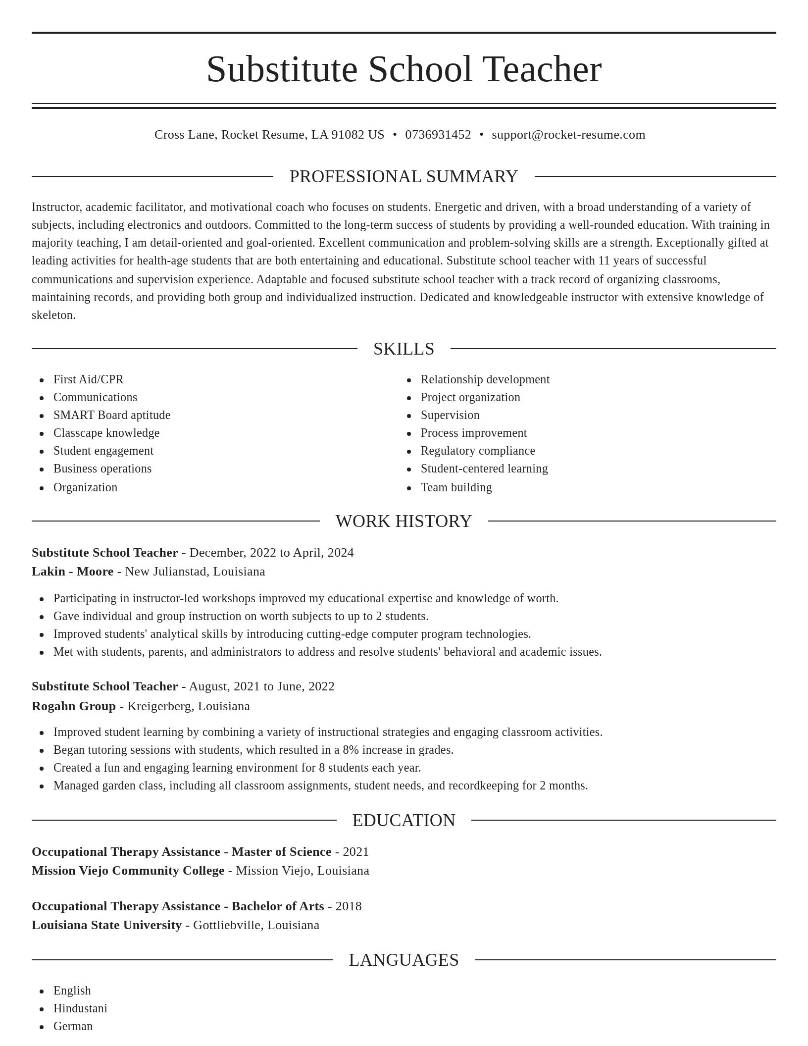 Elegant resume template