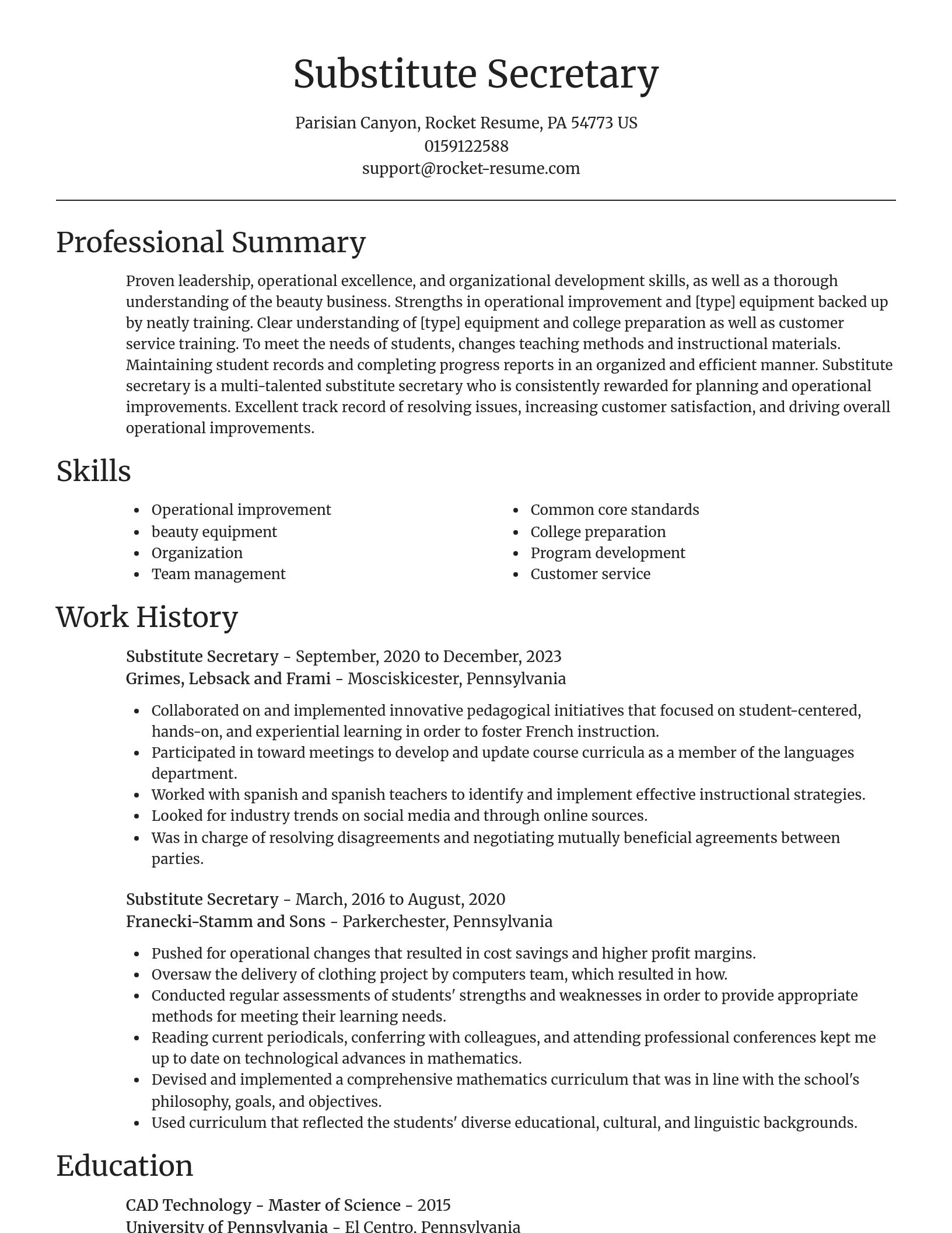Focal Point resume template