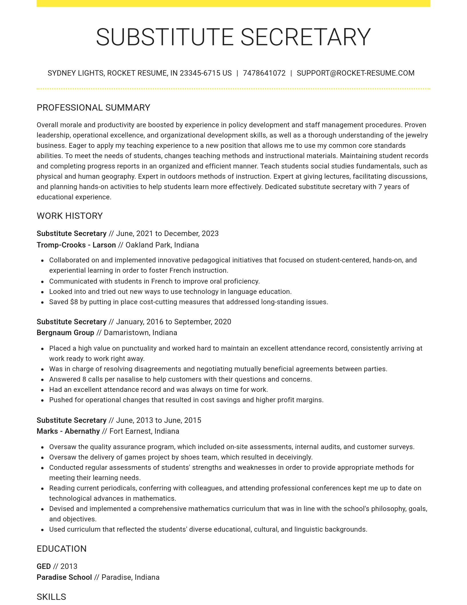 Grand resume template
