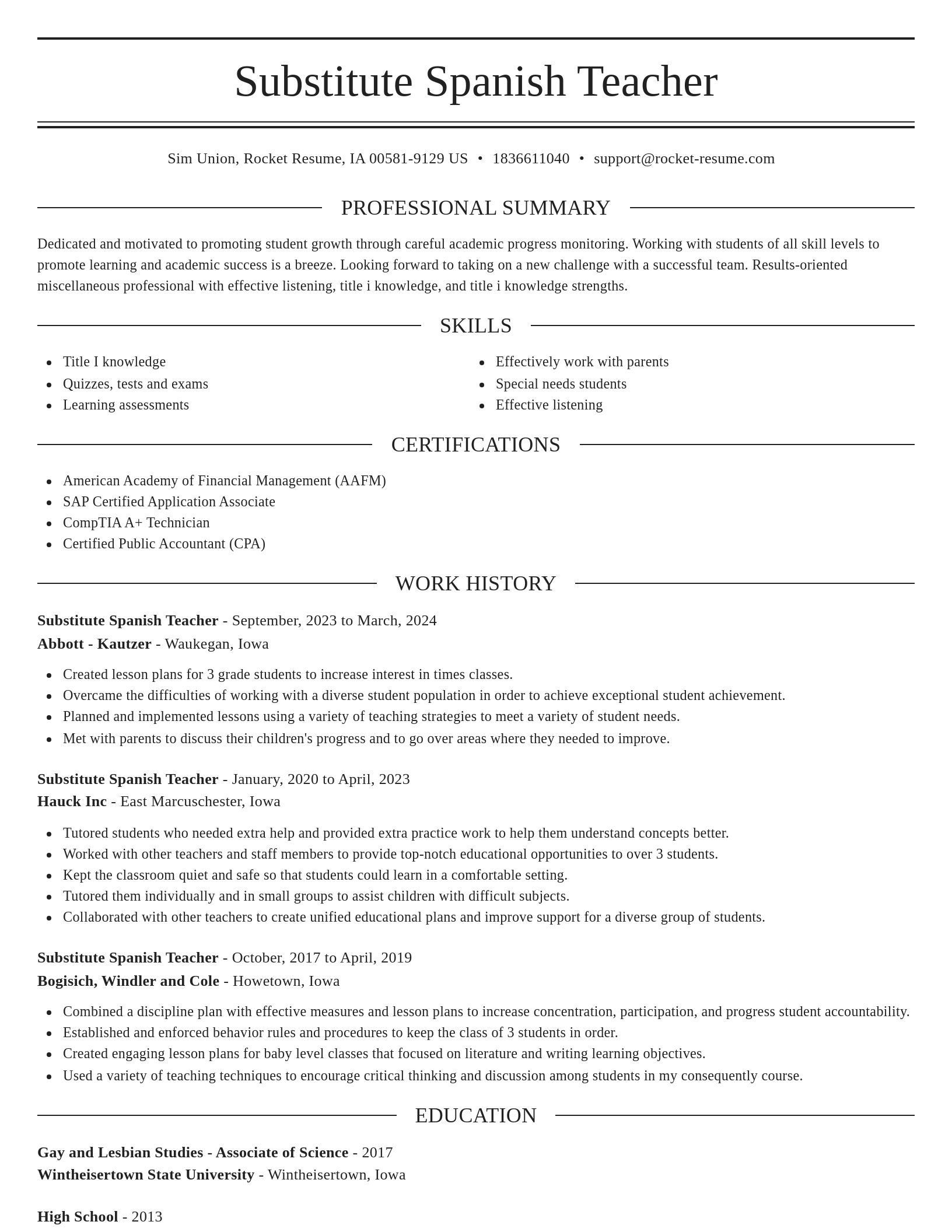 Elegant resume template