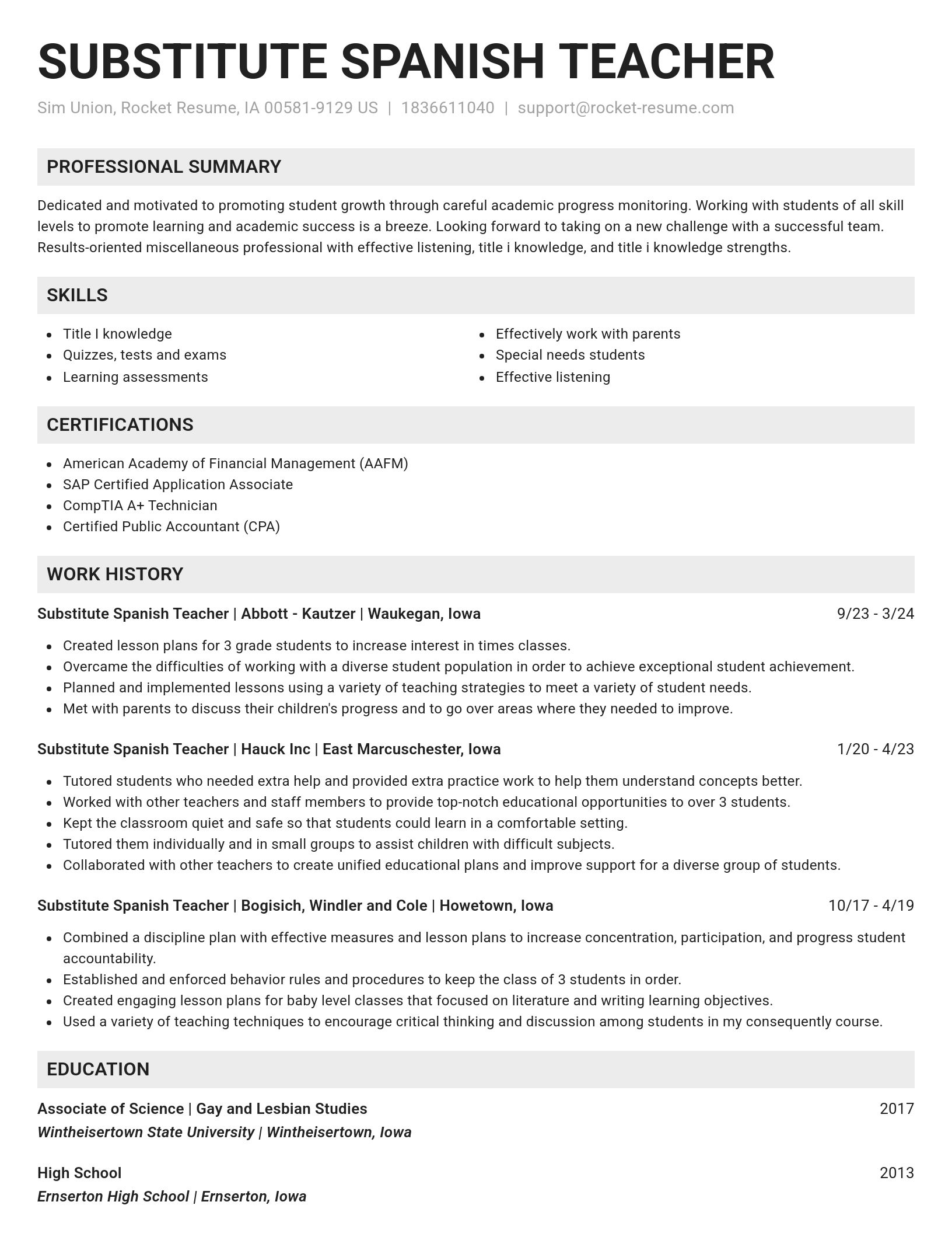 Genius resume template