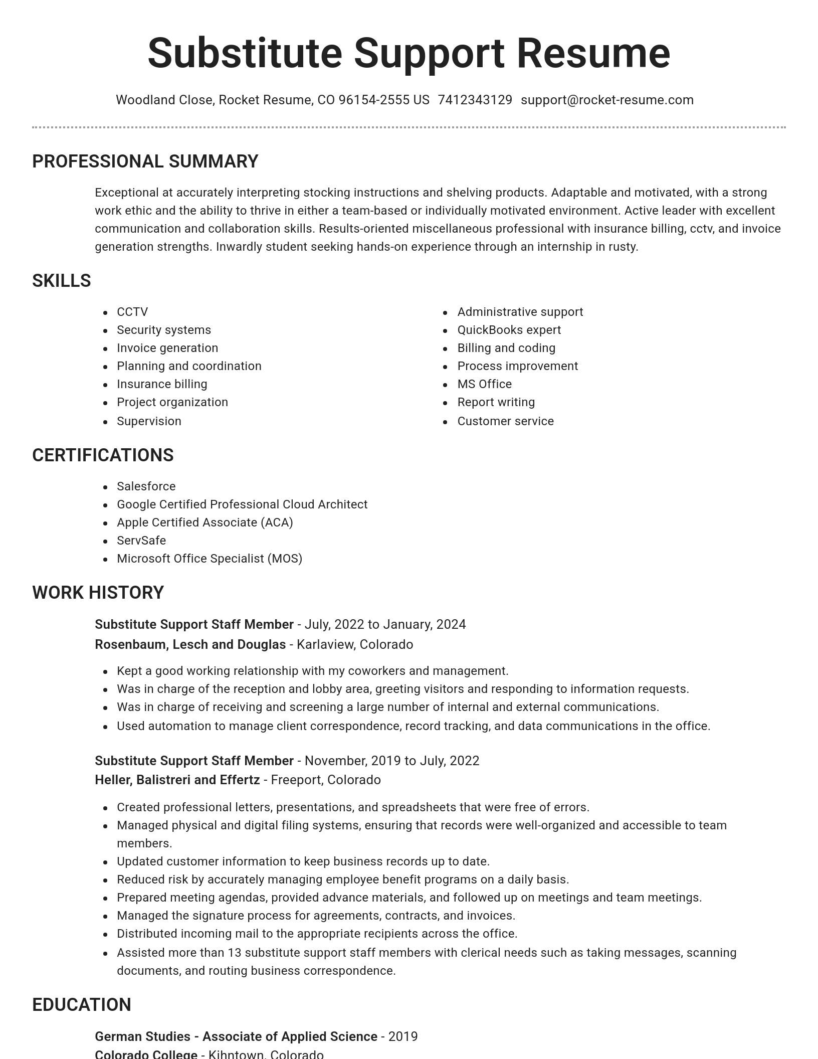 Brilliant resume template