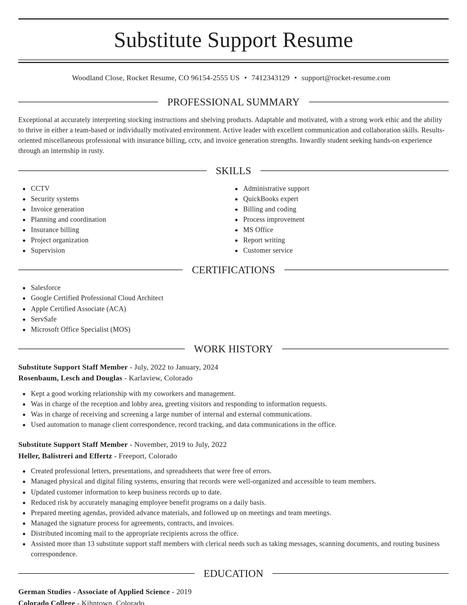 Elegant resume template