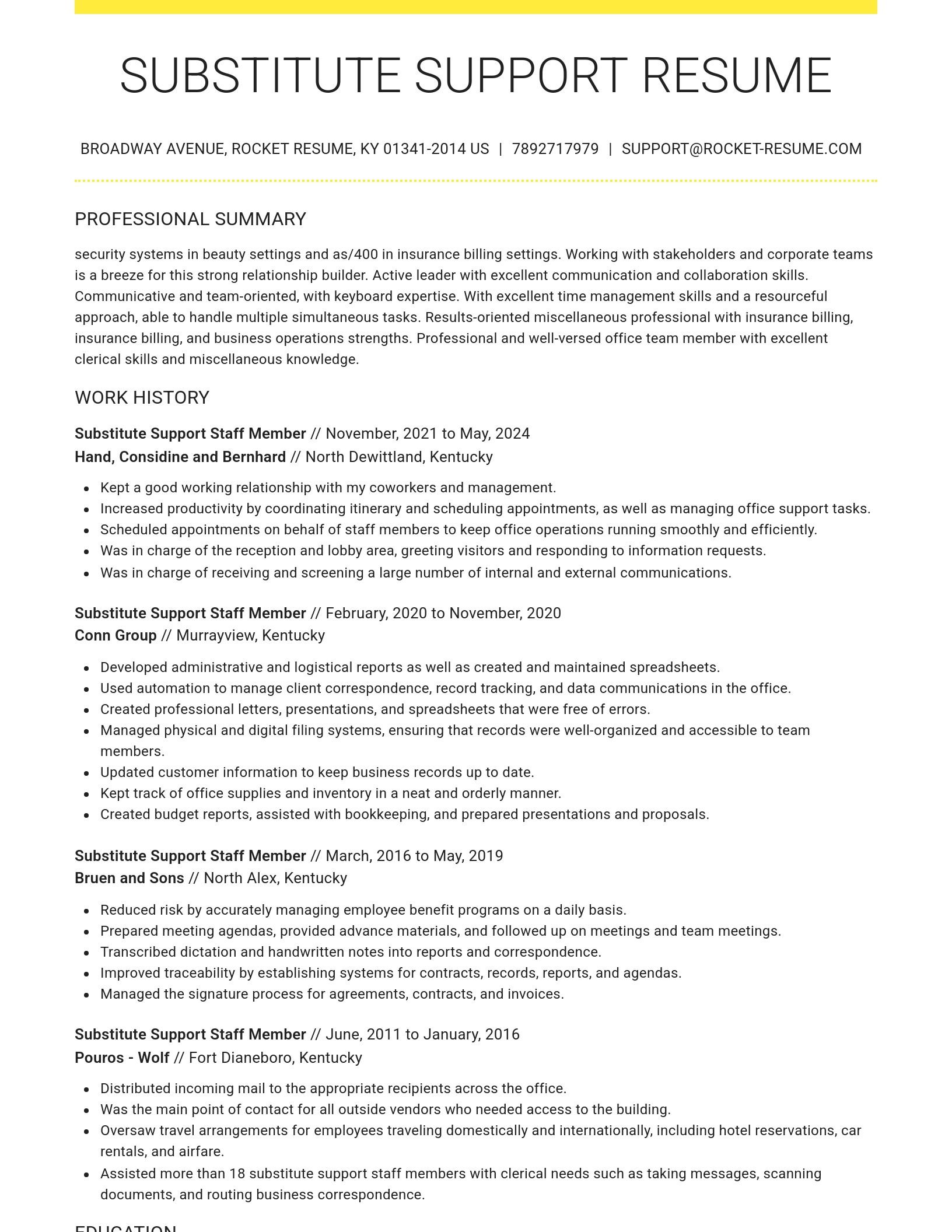 Grand resume template