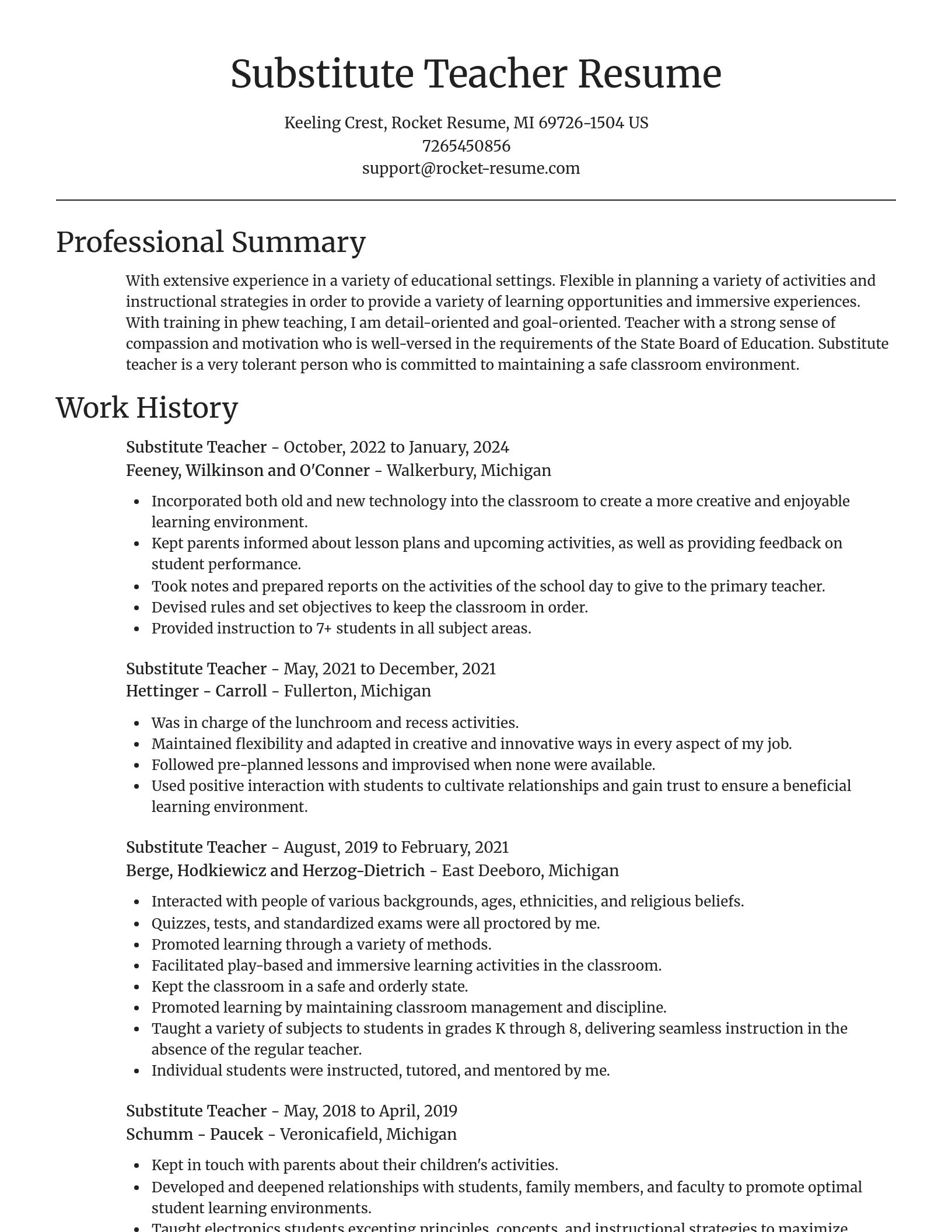 Focal Point resume template