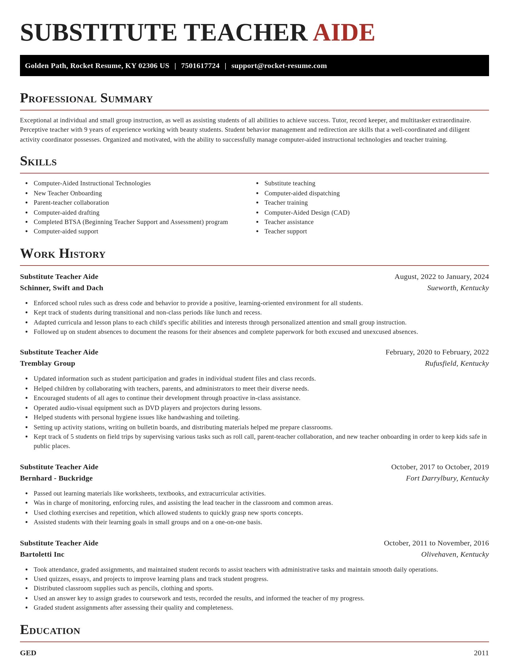 Exquisite resume template