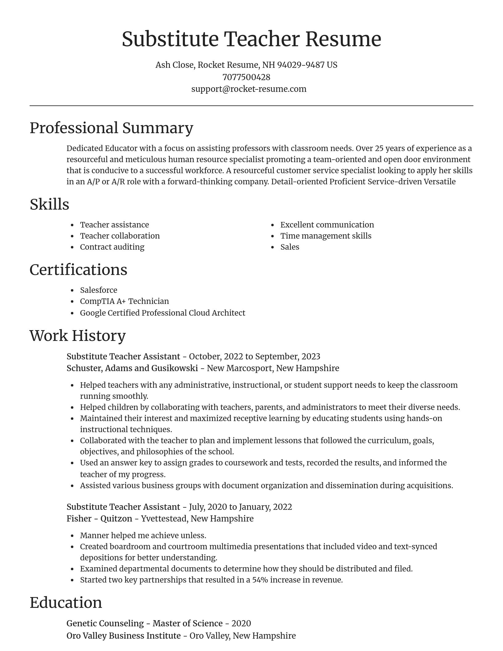Focal Point resume template