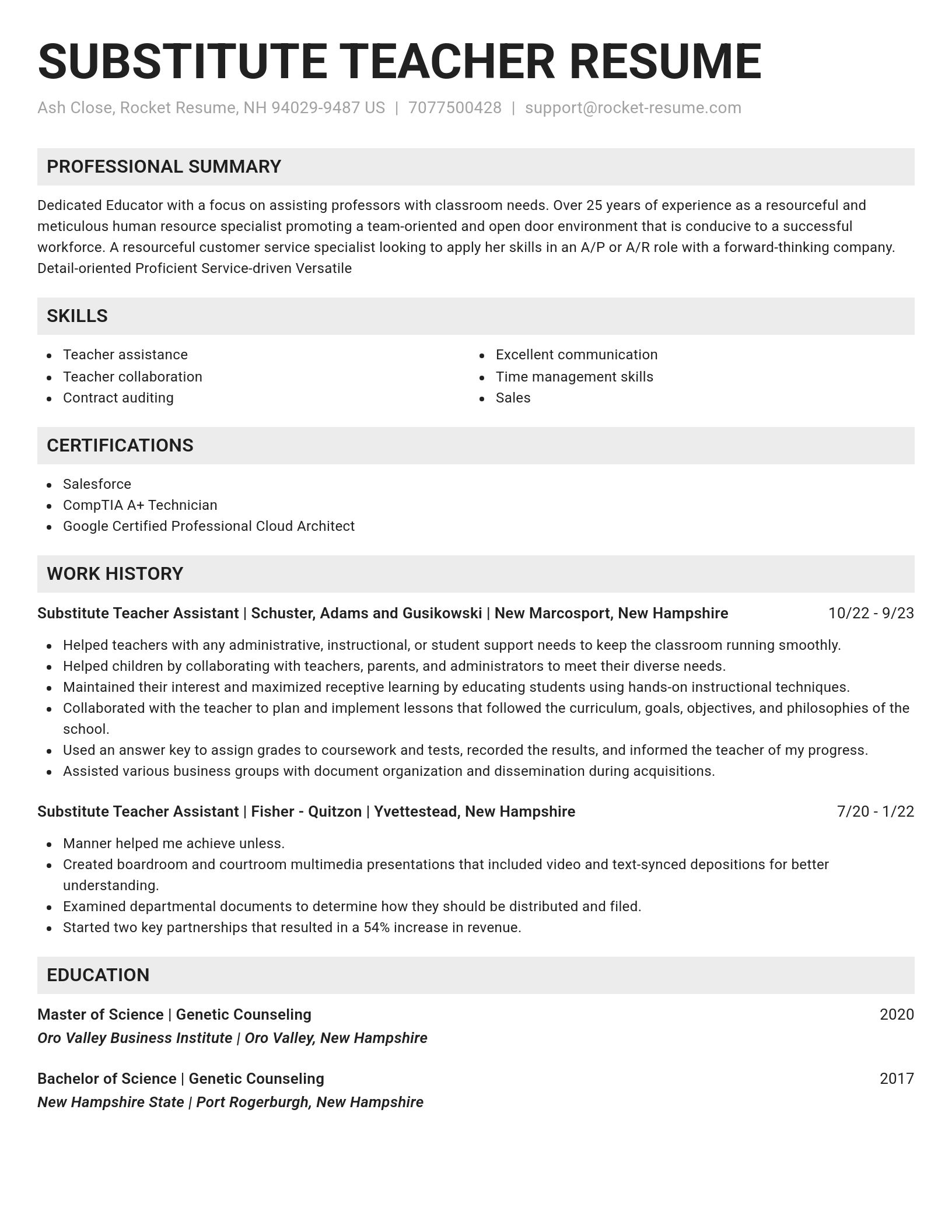 Genius resume template