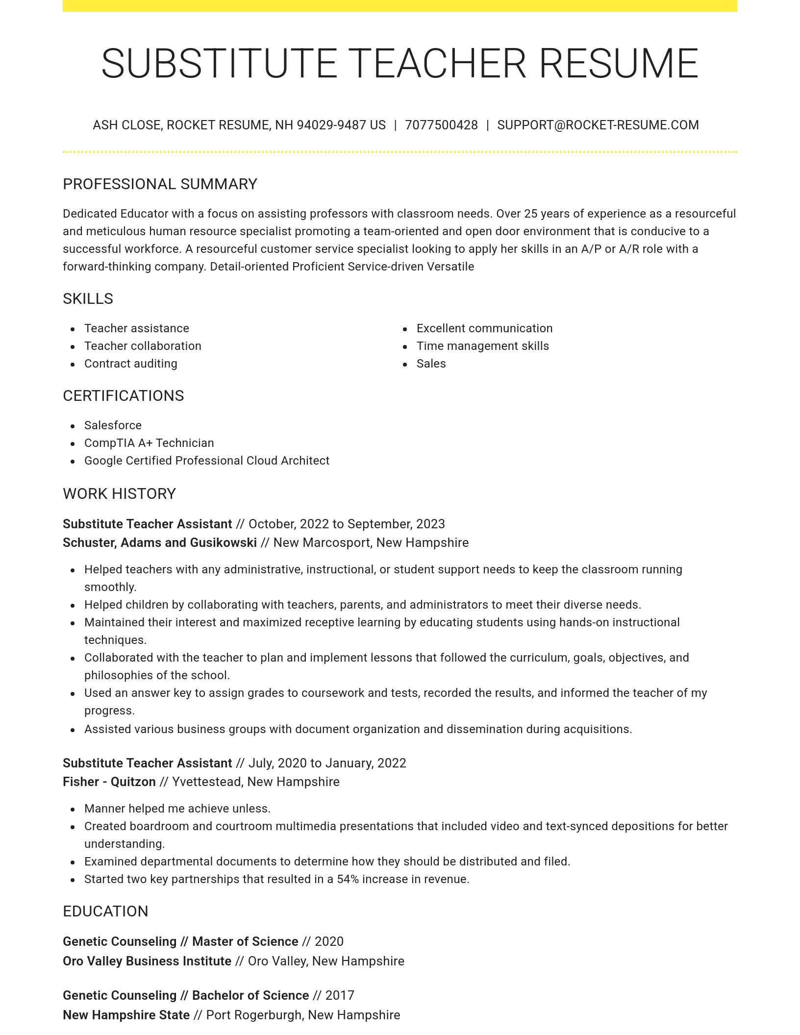 Grand resume template