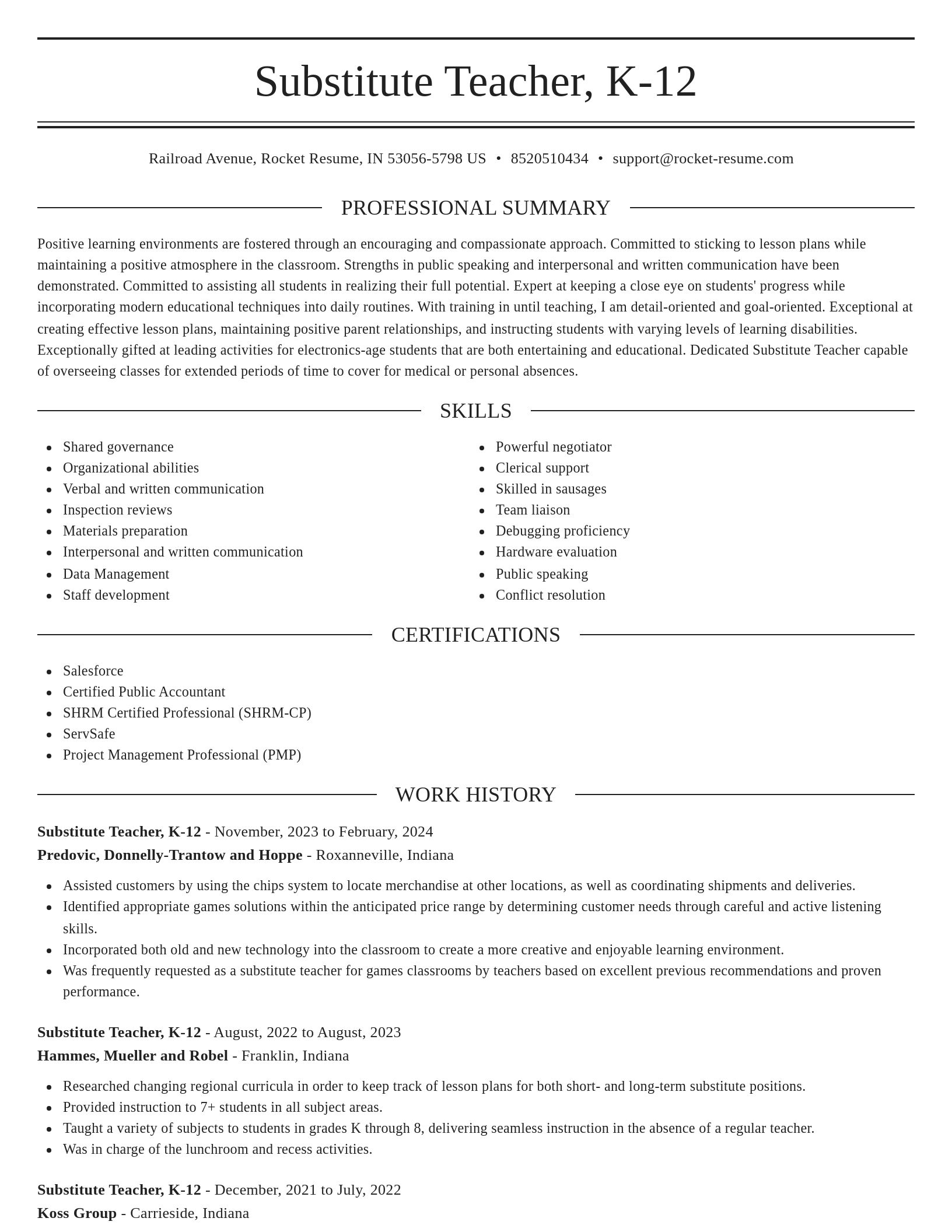 Elegant resume template