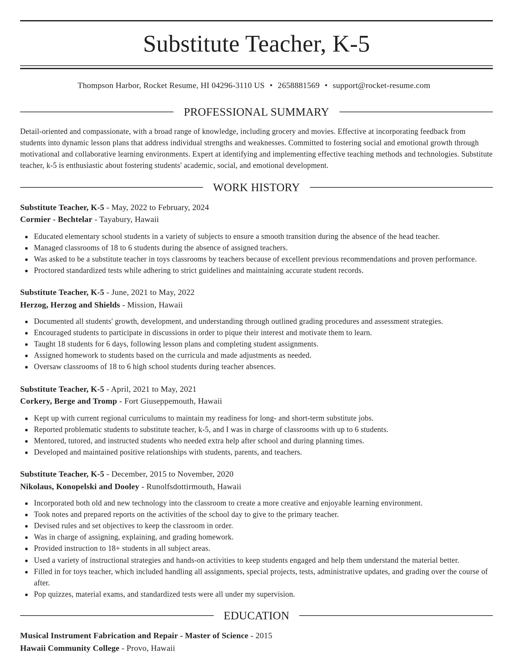 Elegant resume template