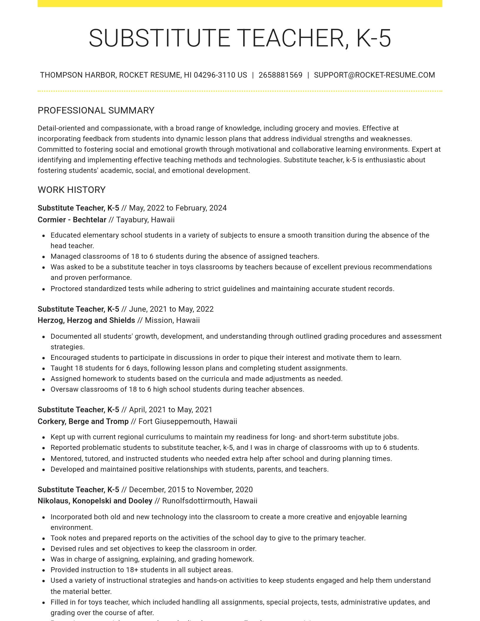 Grand resume template