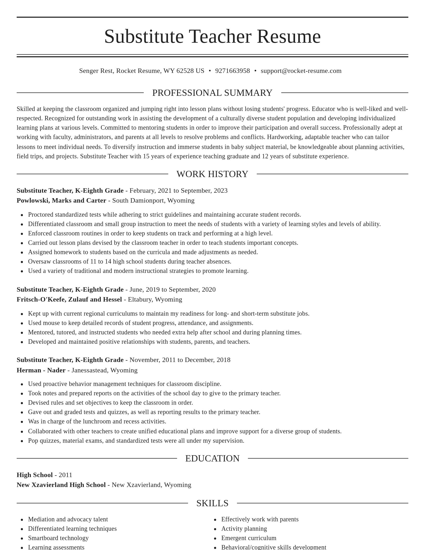 Elegant resume template
