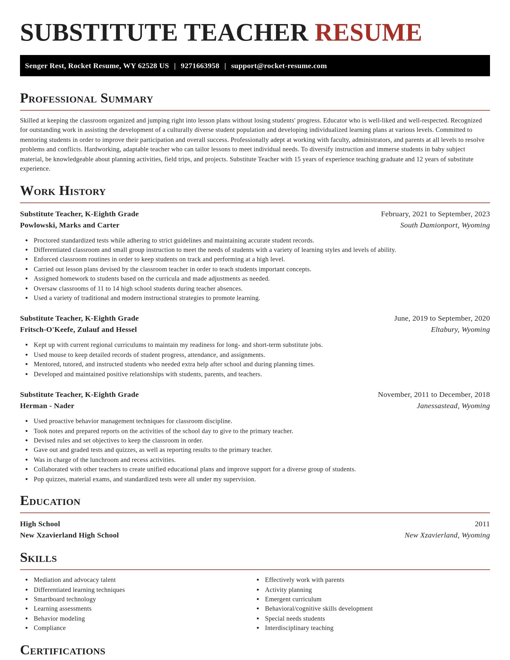 Exquisite resume template