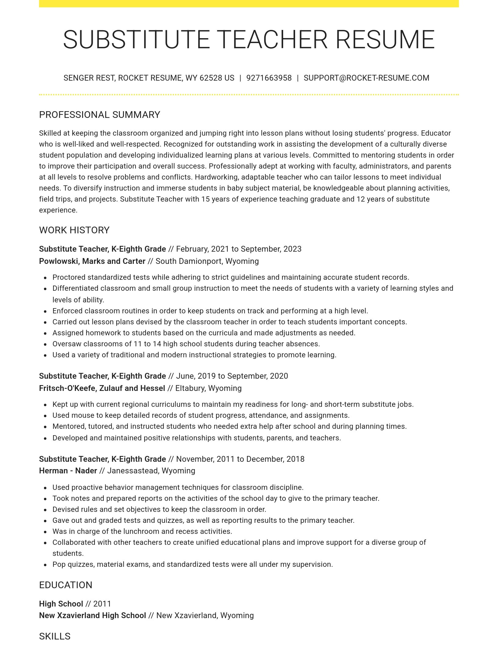 Grand resume template