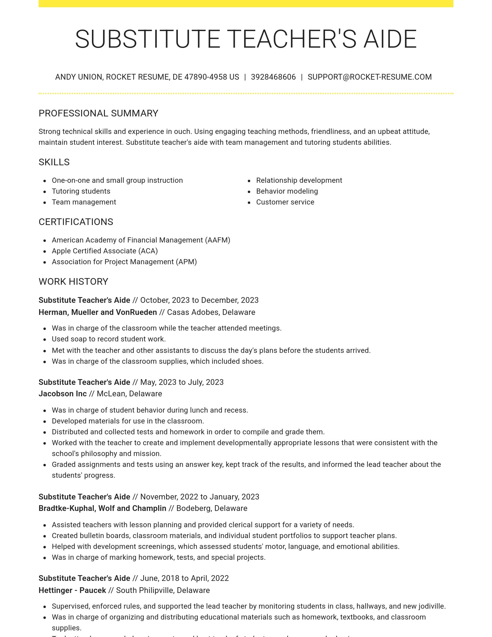 Grand resume template