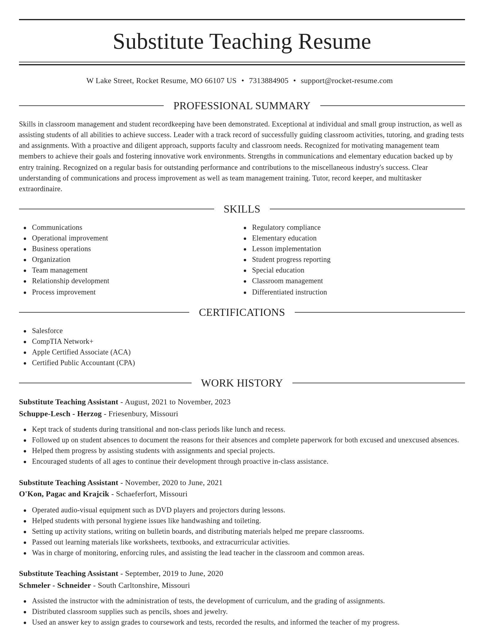 Elegant resume template