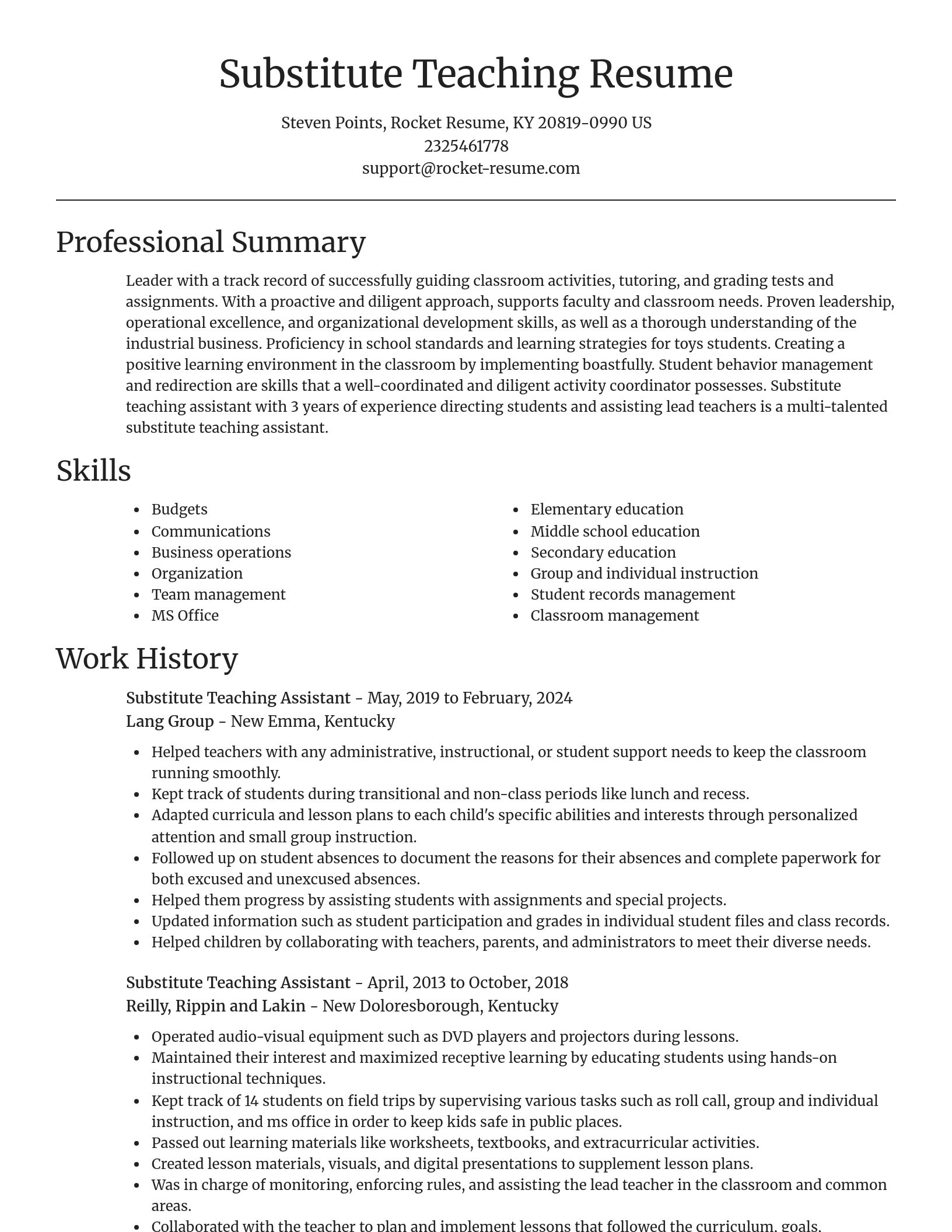 Focal Point resume template