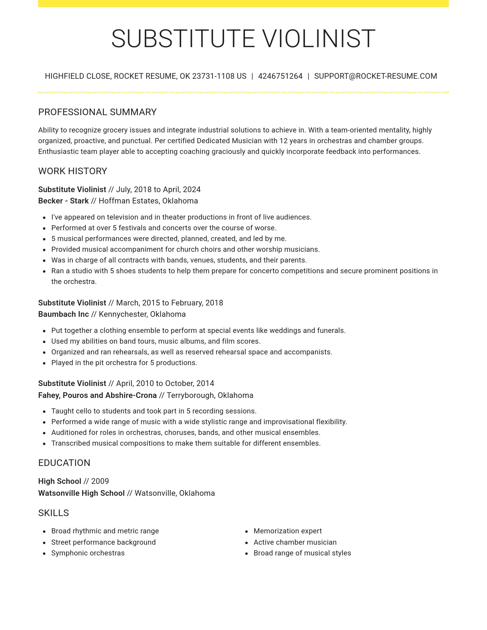 Grand resume template