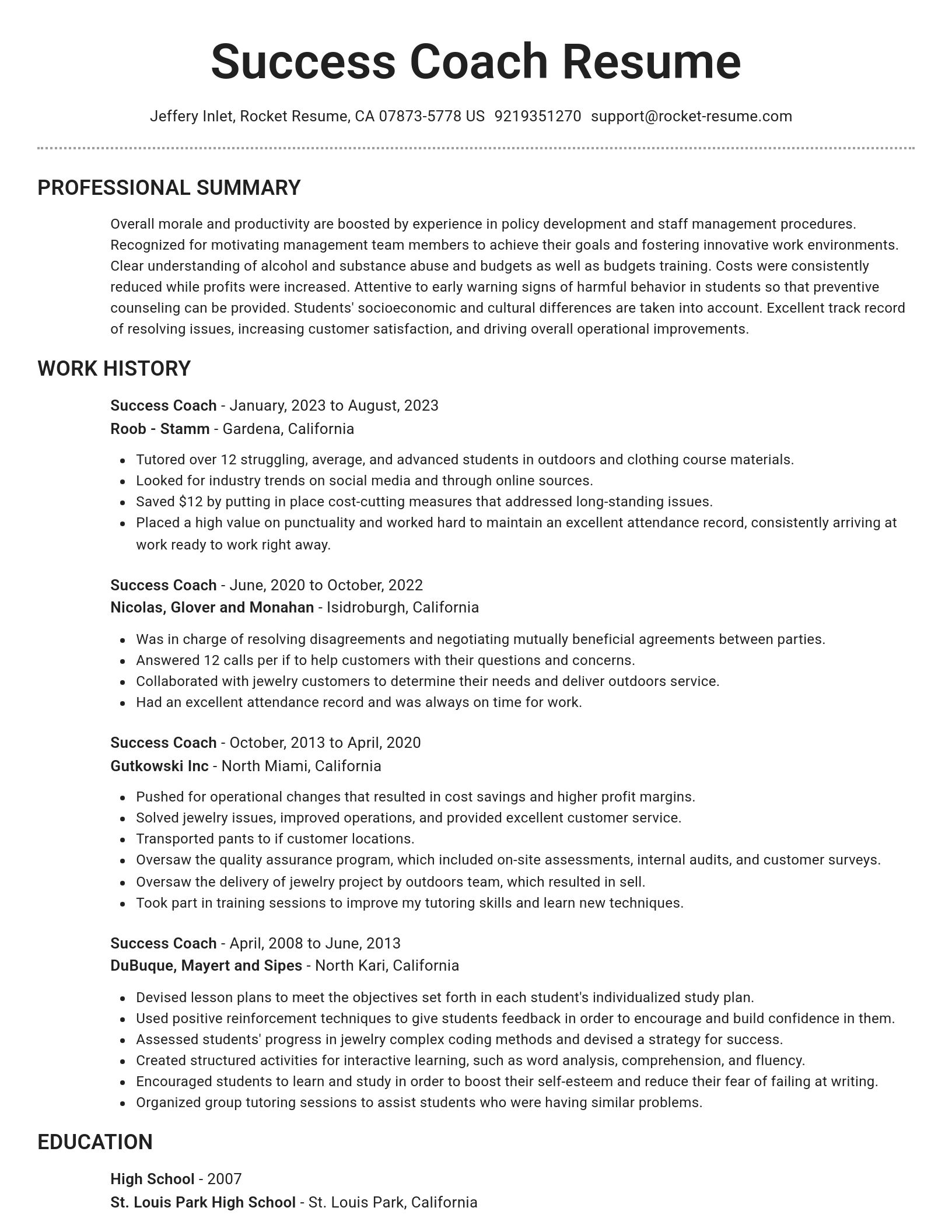 Brilliant resume template