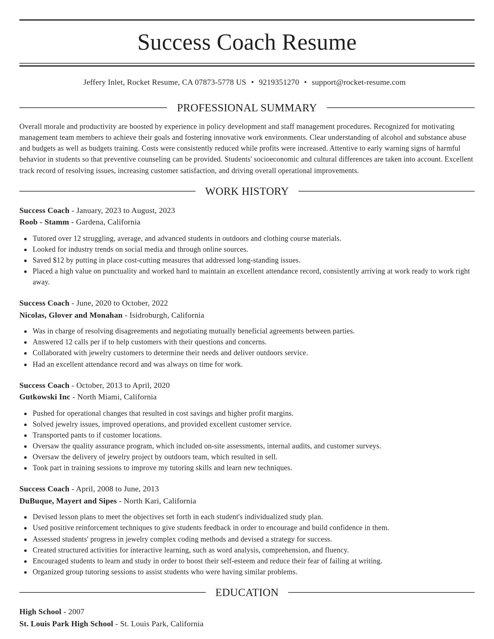 Elegant resume template