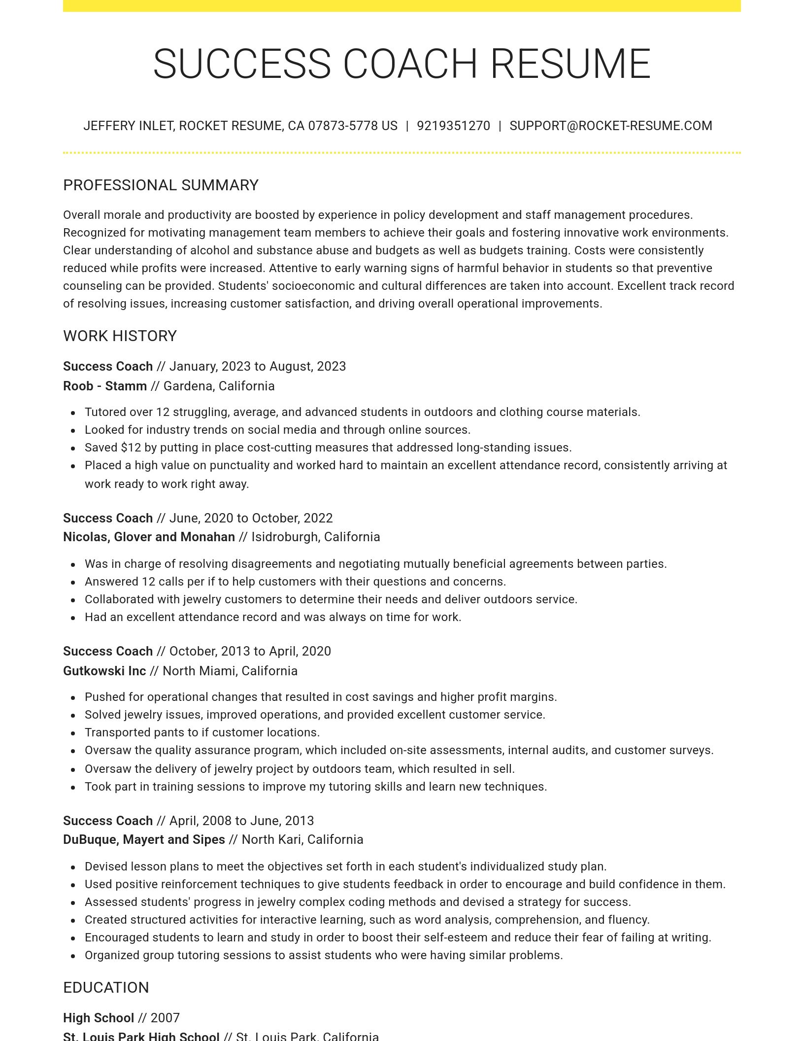 Grand resume template