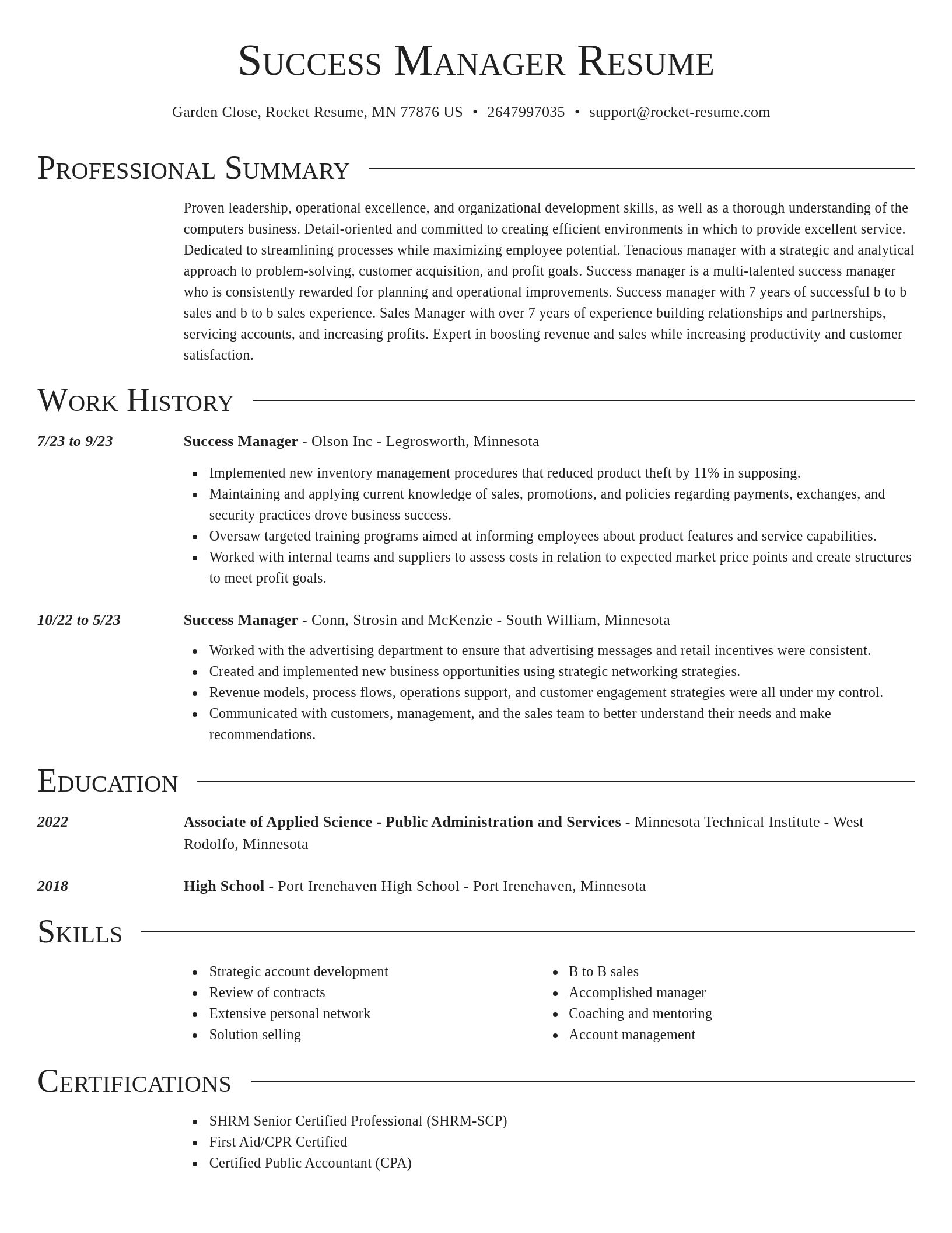Director resume template